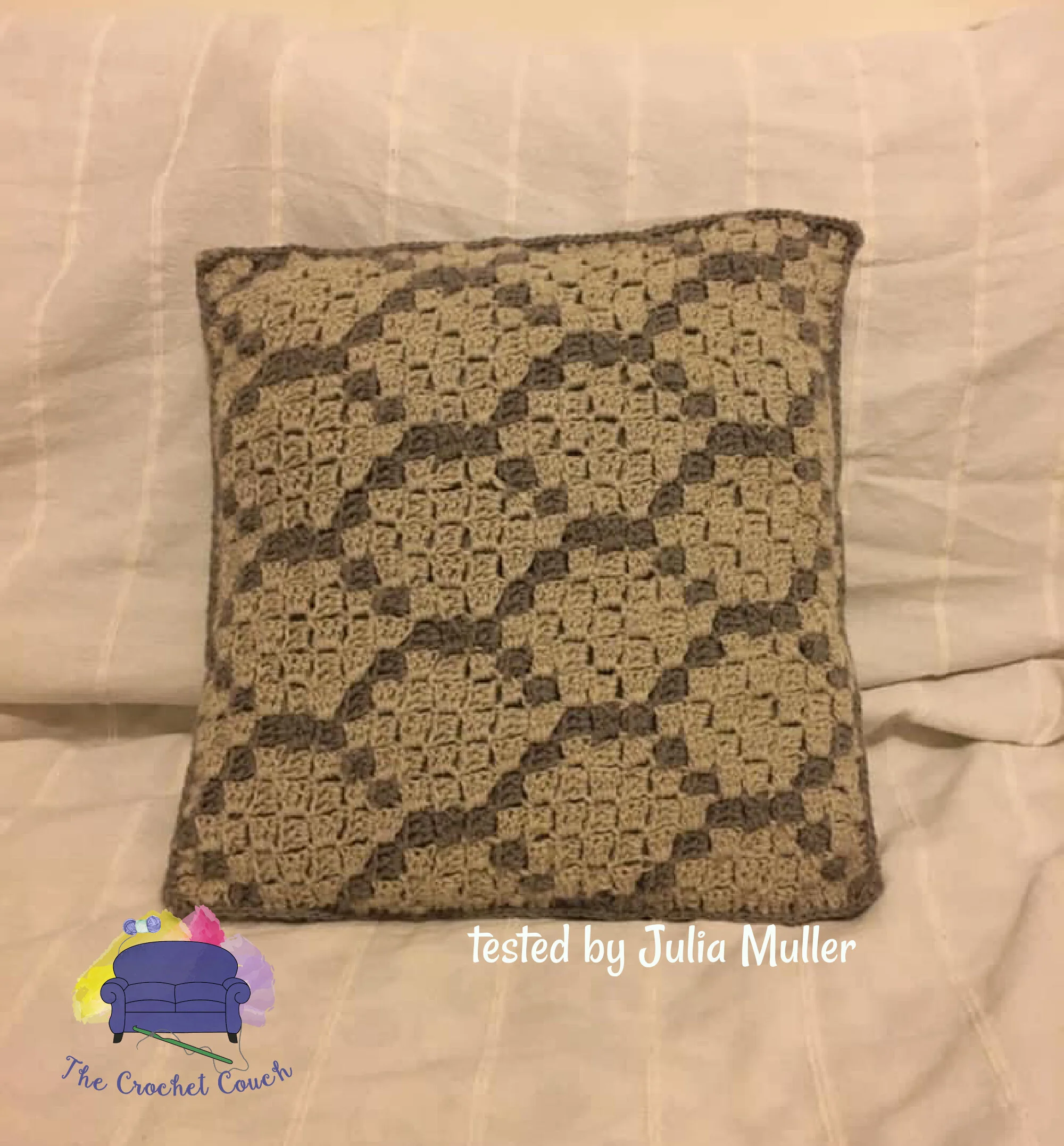 Honeycomb Pillow, C2C Crochet Pattern