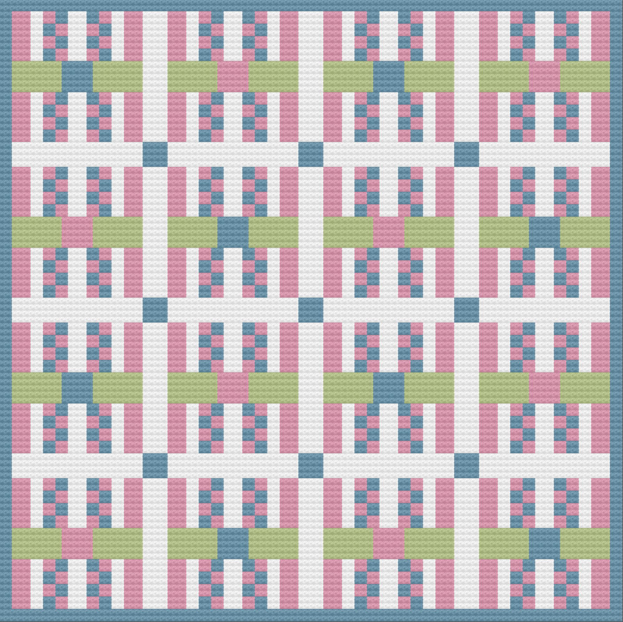 Heather Quilt Afghan, C2C Crochet Pattern