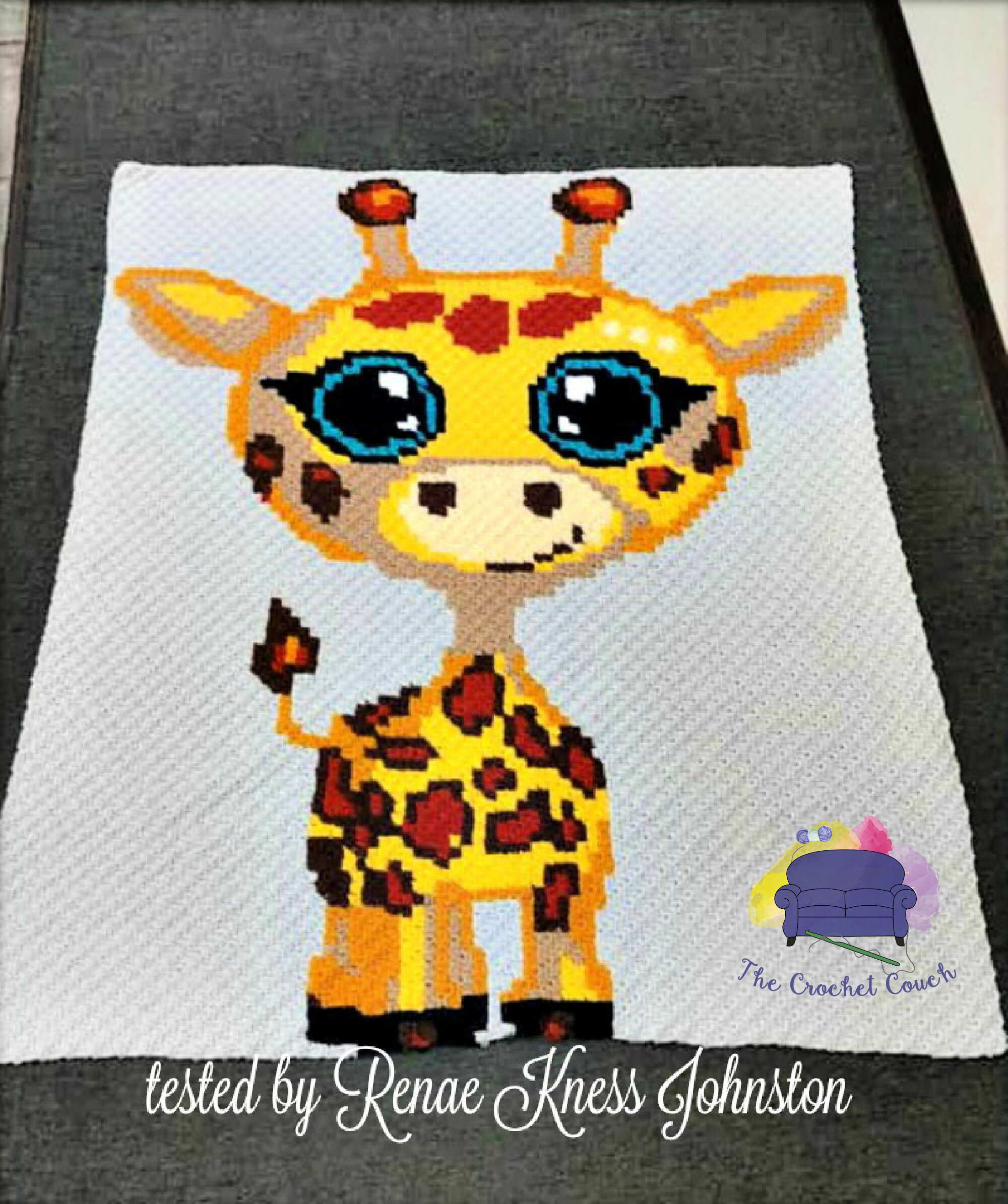 Giraffe Baby Afghan, C2C Crochet Pattern