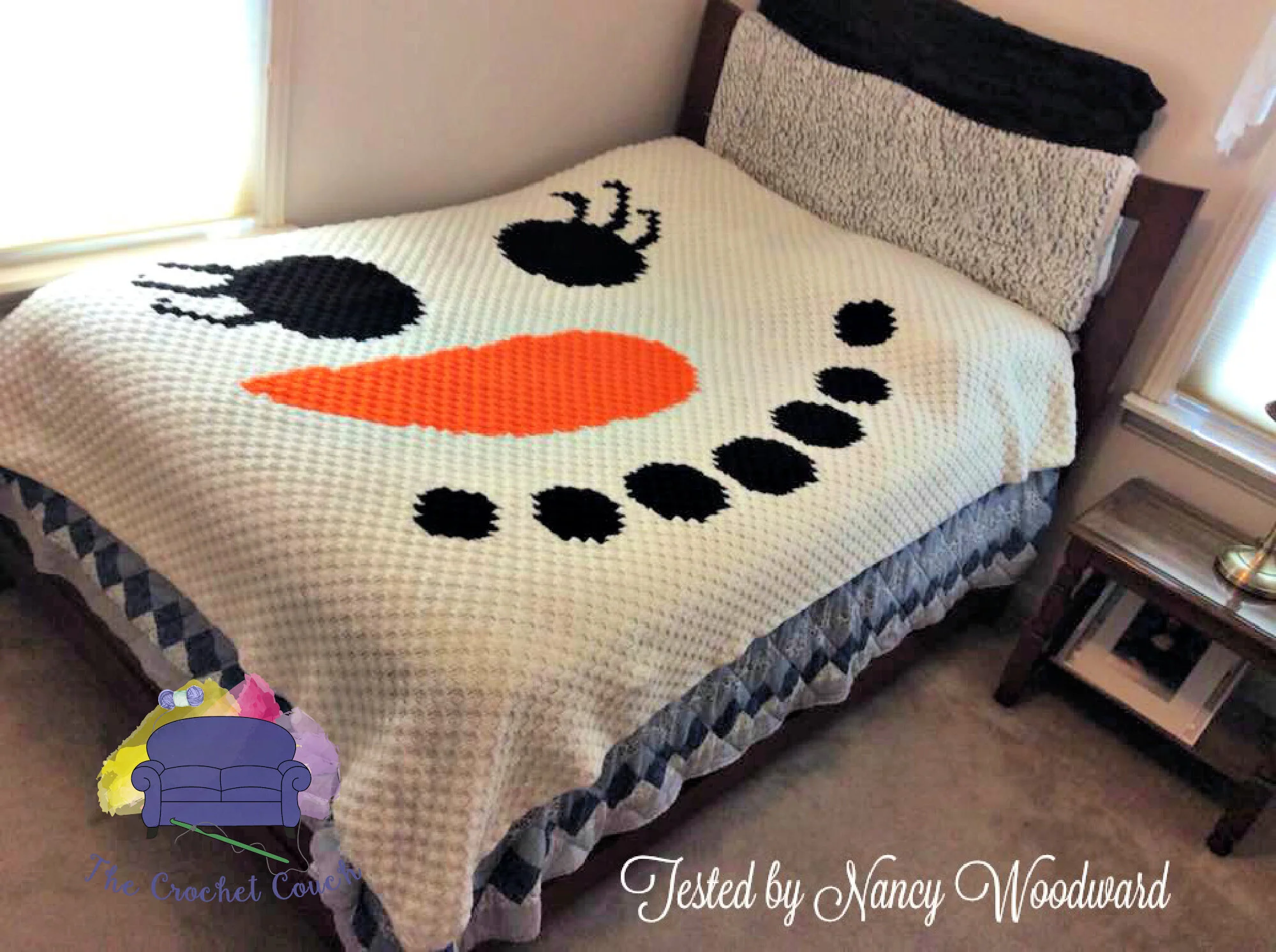 Snowlady Closeup Afghan, C2C Crochet Pattern