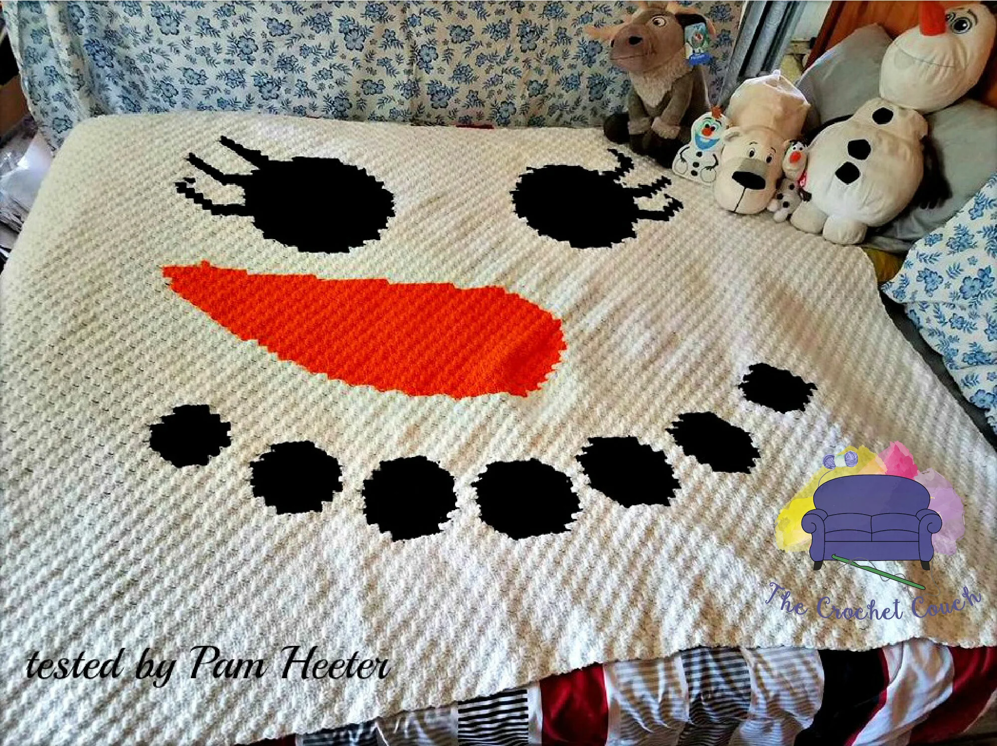 Snowlady Closeup Afghan, C2C Crochet Pattern