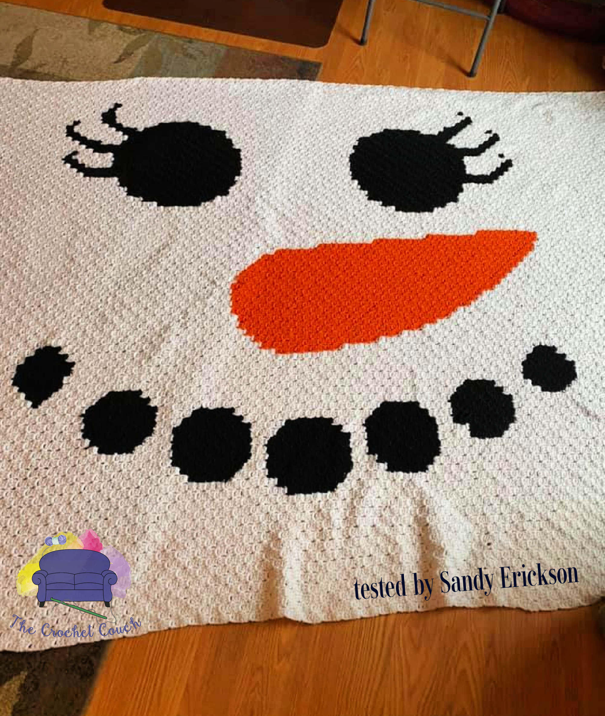 Snowlady Closeup Afghan, C2C Crochet Pattern