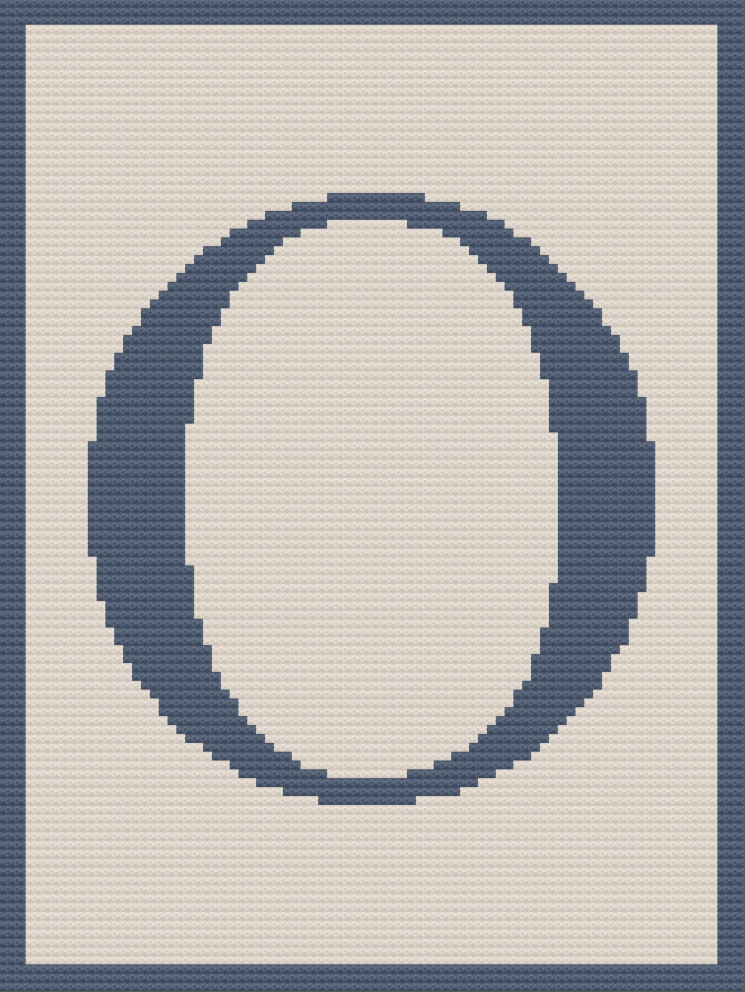 Letter O Afghan, Twin Size, C2C Crochet Pattern