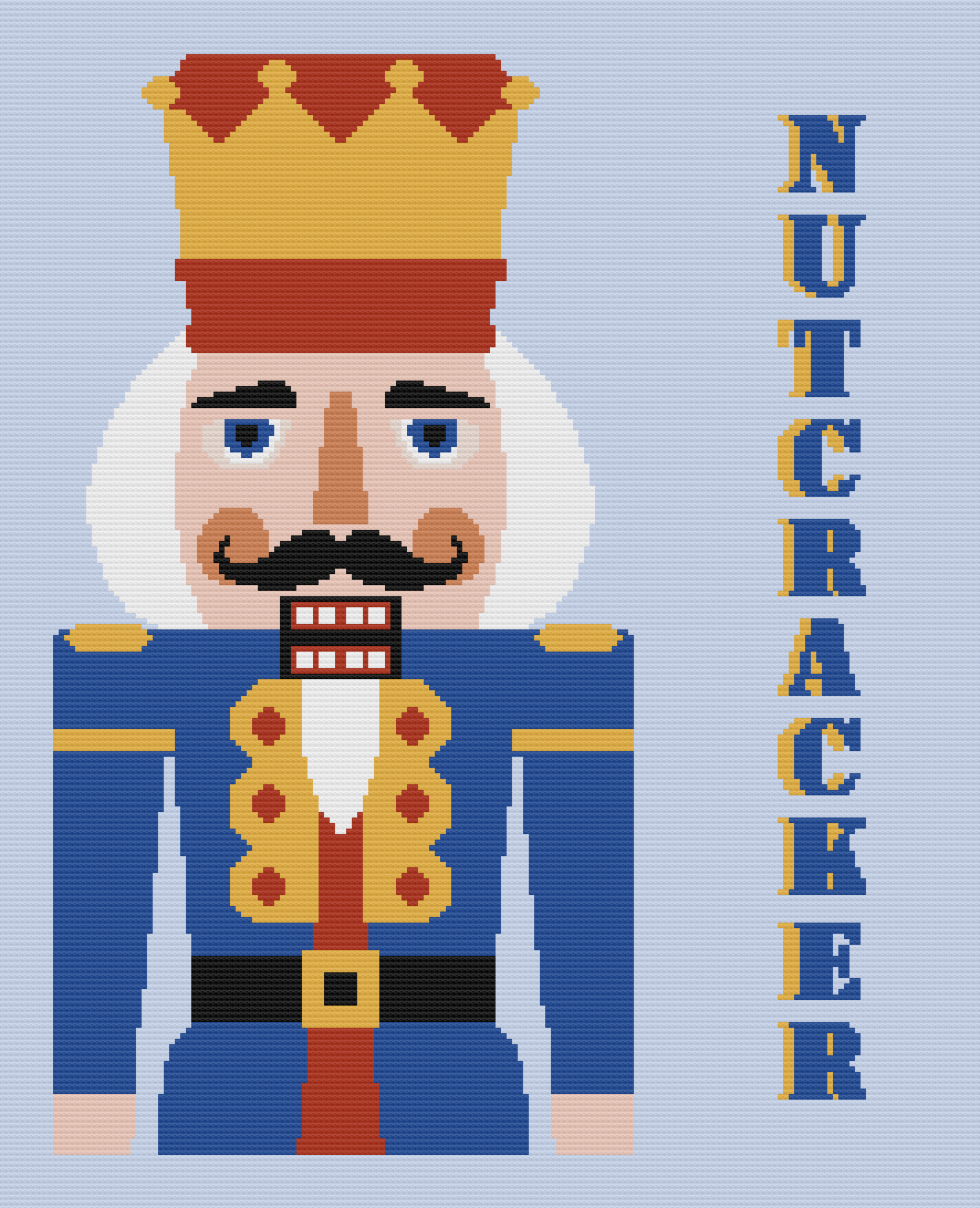 Nutcracker Afghan, SC or TSS Crochet Pattern