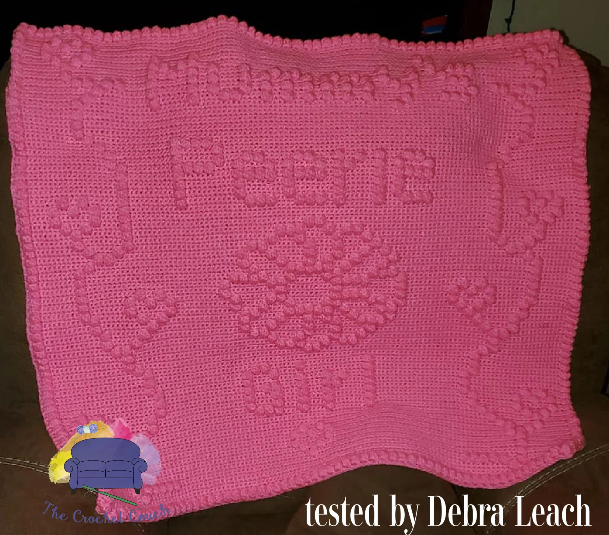 Mummy's Peerie Girl Baby Afghan, Bobble Crochet Pattern
