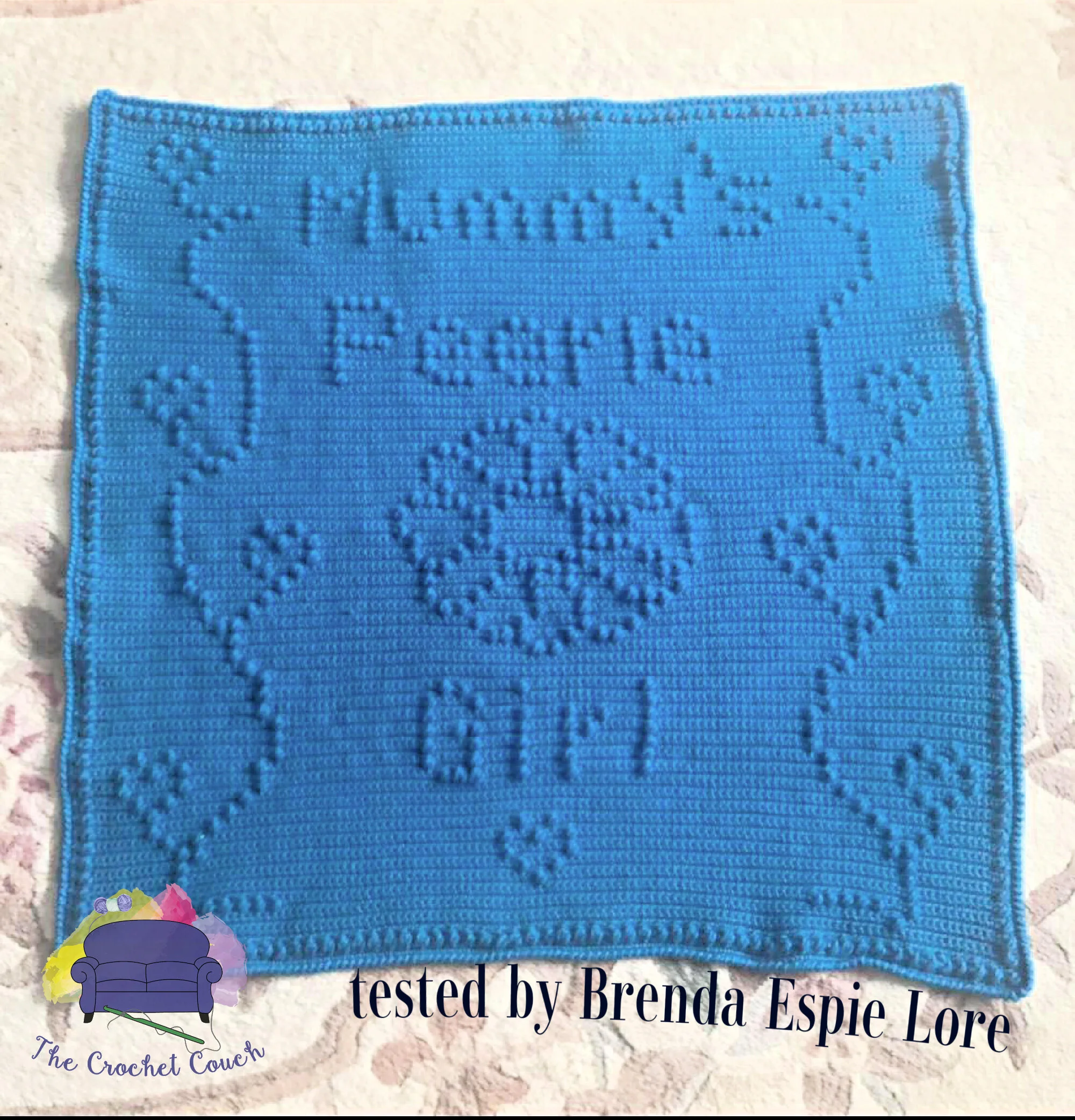 Mummy's Peerie Girl Baby Afghan, Bobble Crochet Pattern