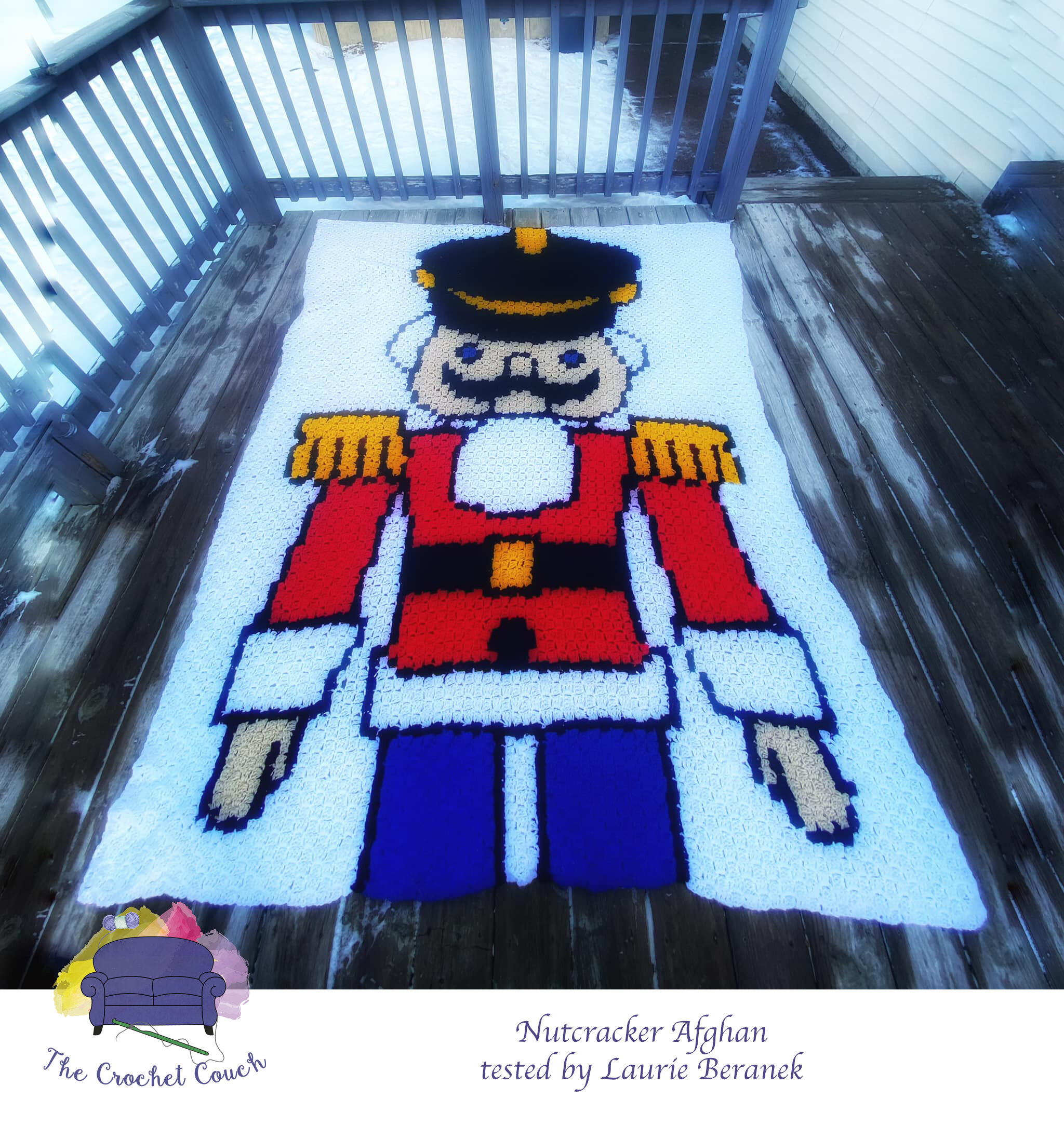 Nutcracker Afghan, C2C Crochet Pattern