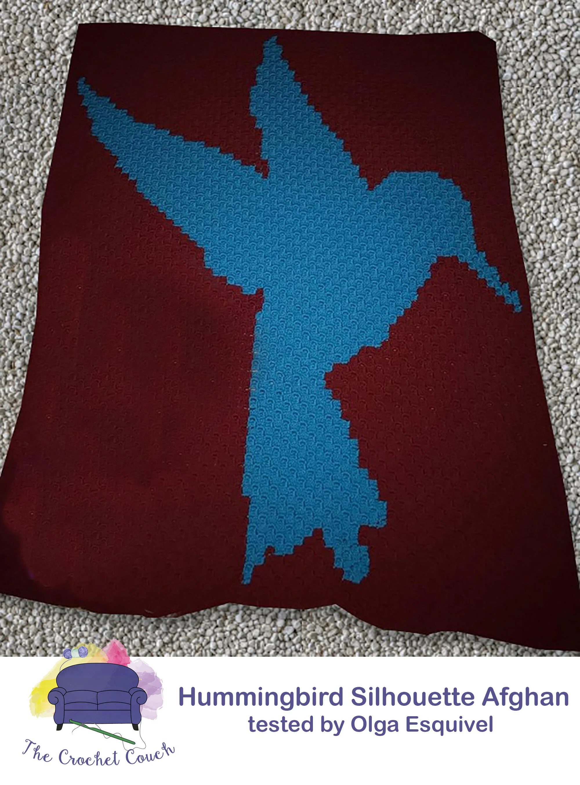 Hummingbird Silhouette Afghan, C2C Crochet Pattern