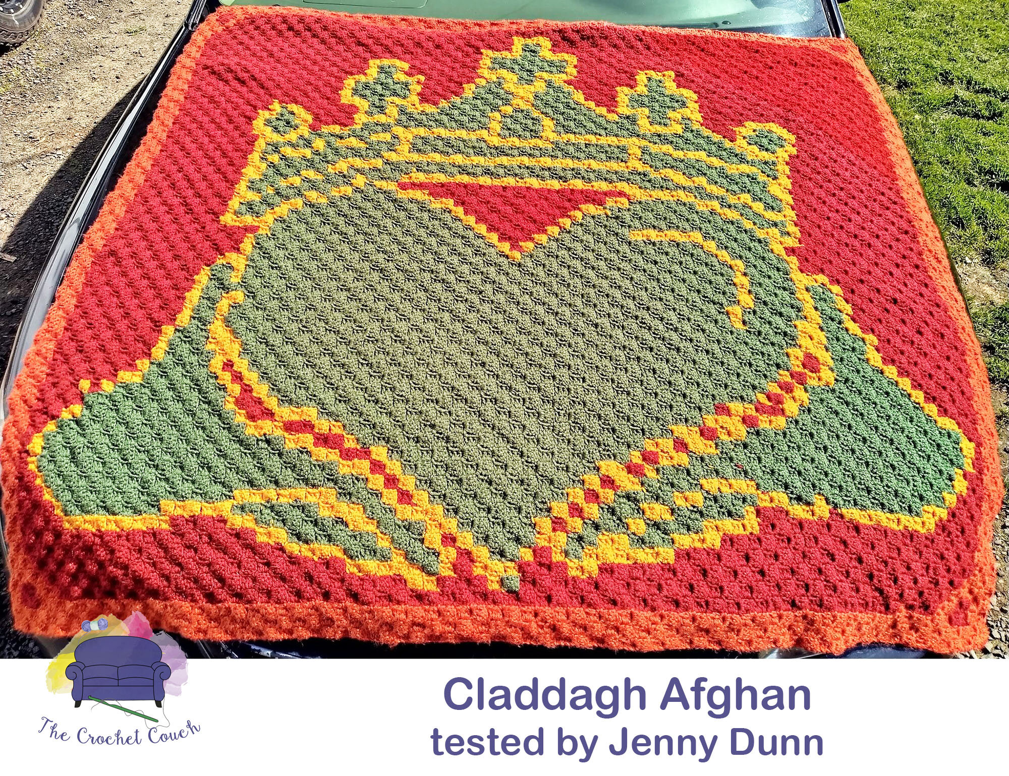 Claddagh Afghan, C2C Crochet Pattern