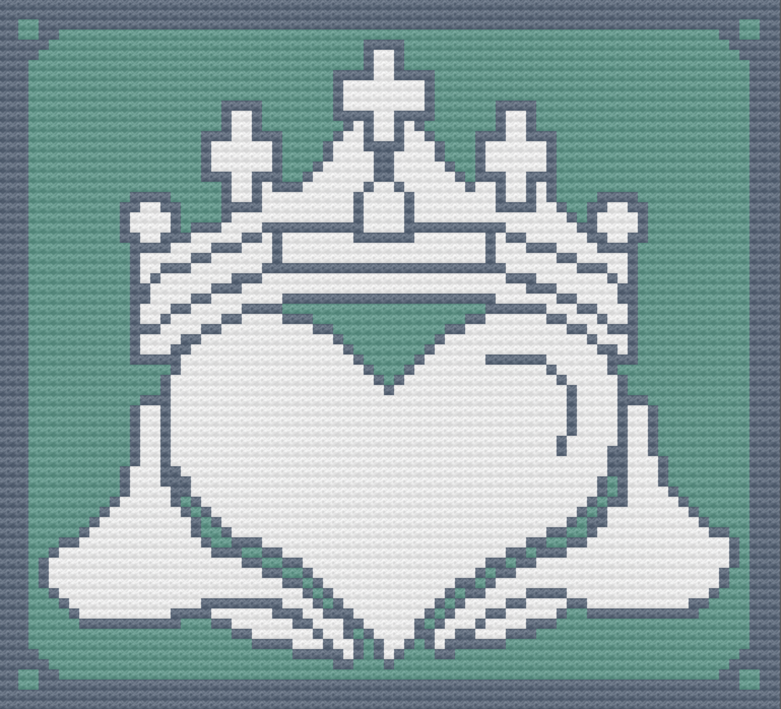 Claddagh Afghan, C2C Crochet Pattern