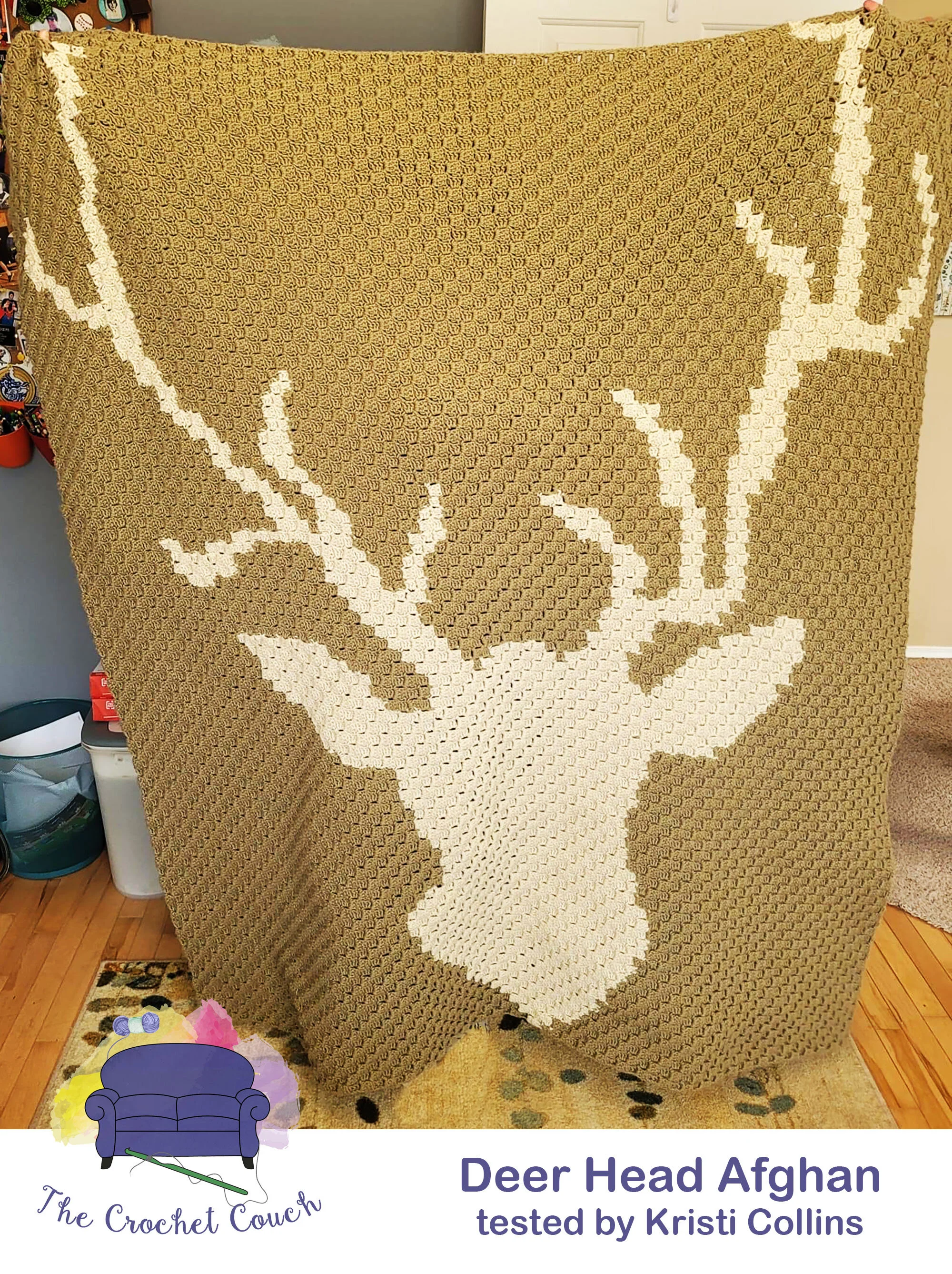 Buck Head Afghan, C2C Crochet Pattern