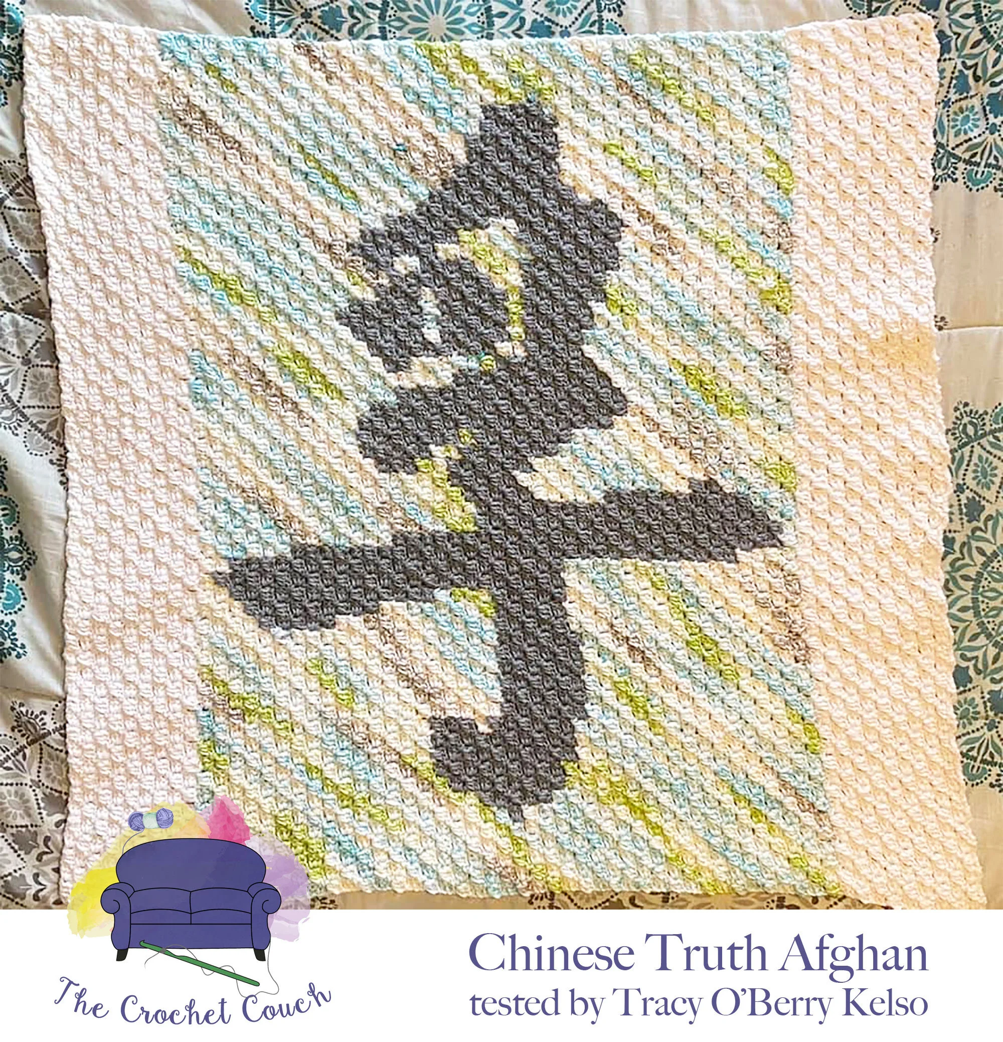 Chinese Afghan, Truth, C2C Crochet Pattern