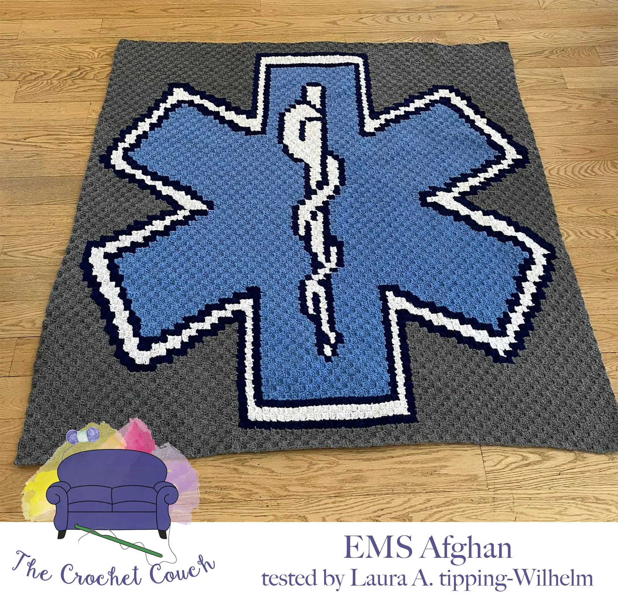 EMS Afghan, C2C Crochet Pattern