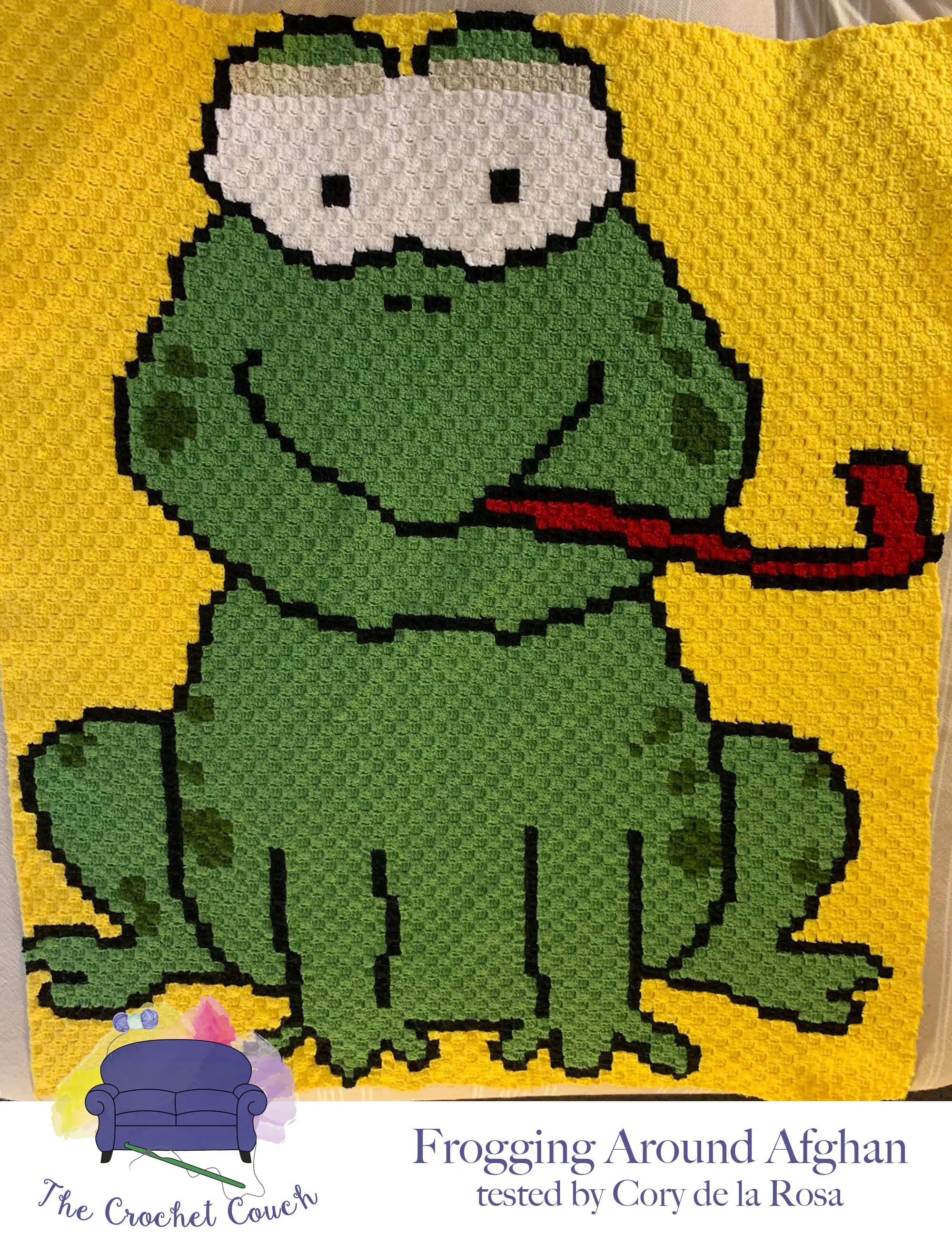 Frogging Around Afghan, C2C Crochet Pattern