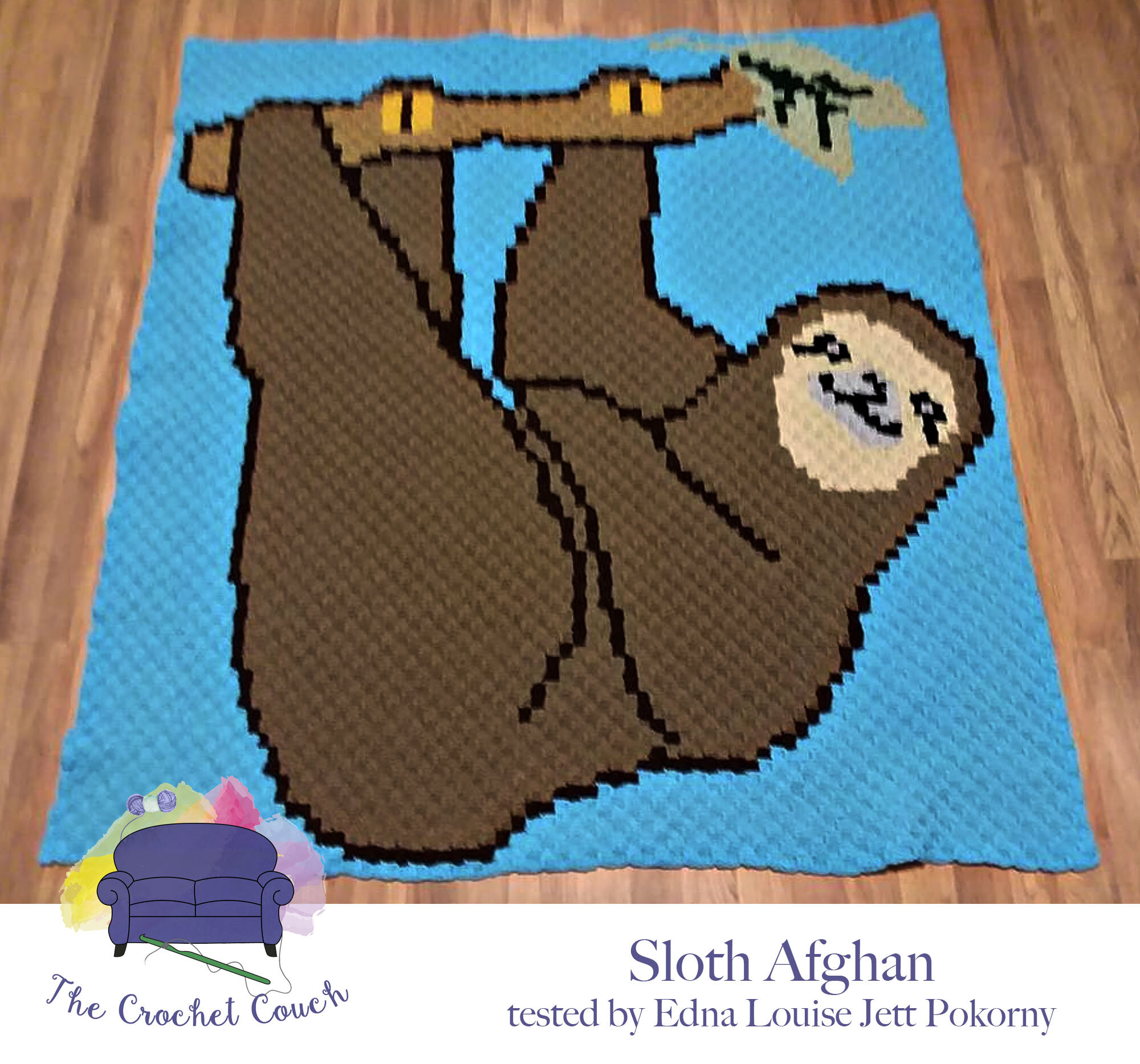 Sloth Afghan, C2C Crochet Pattern