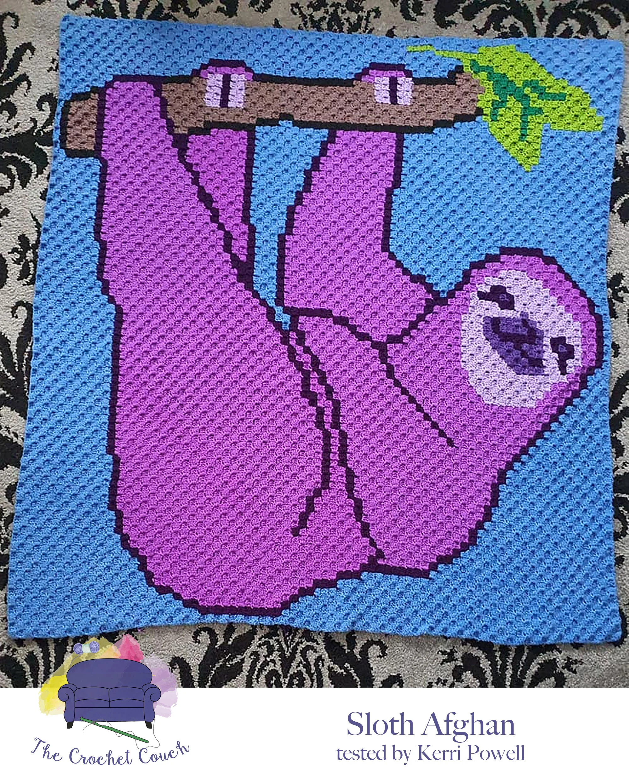 Sloth Afghan, C2C Crochet Pattern