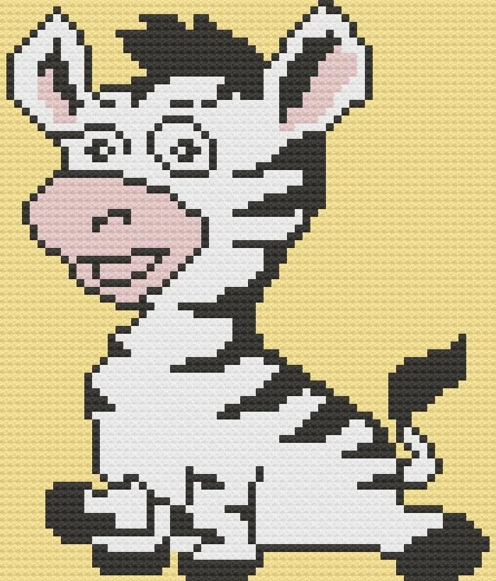 Zebra Kids Afghan, C2C Crochet Pattern