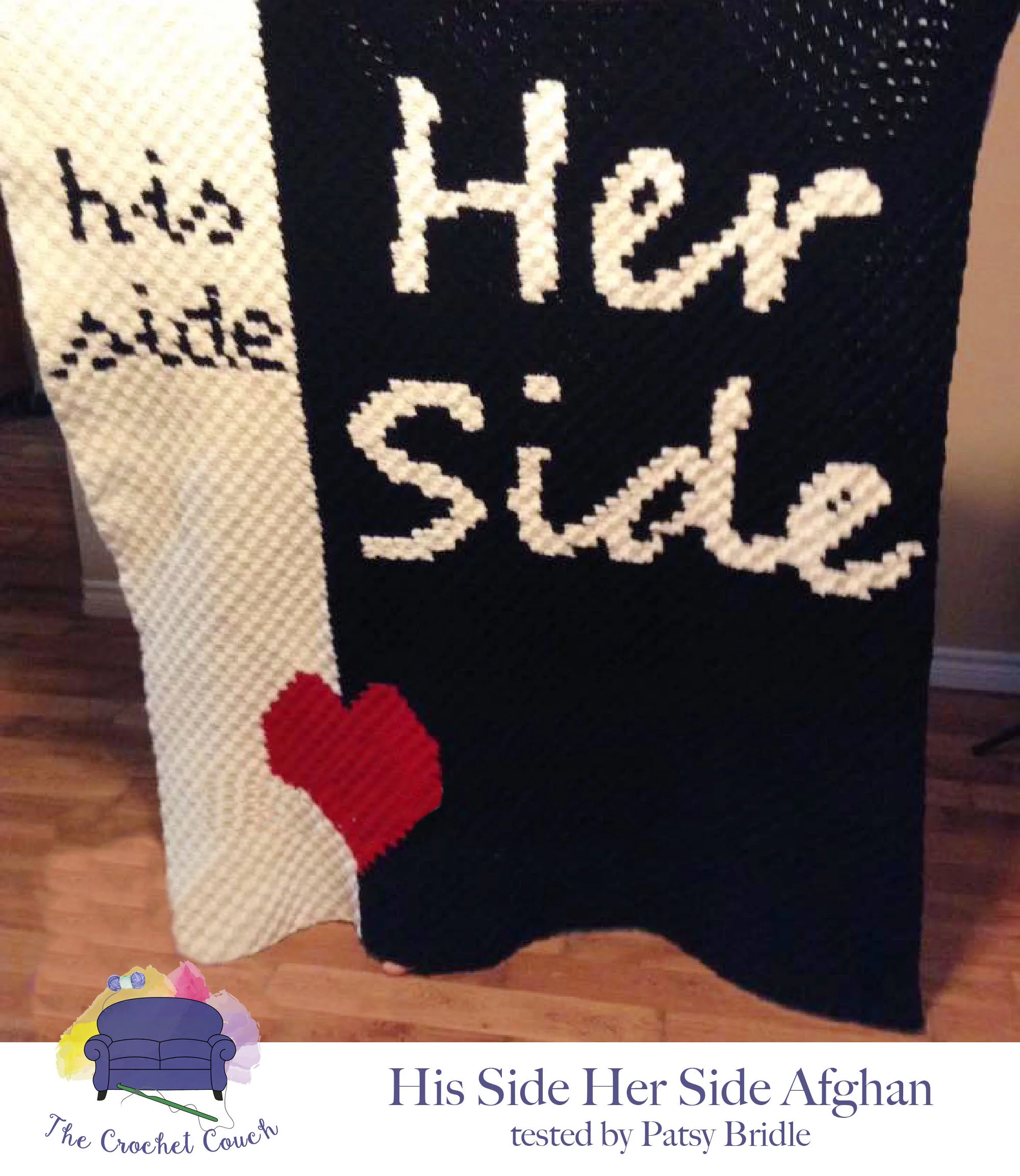 His Side, Her Side Afghan, C2C Crochet Pattern