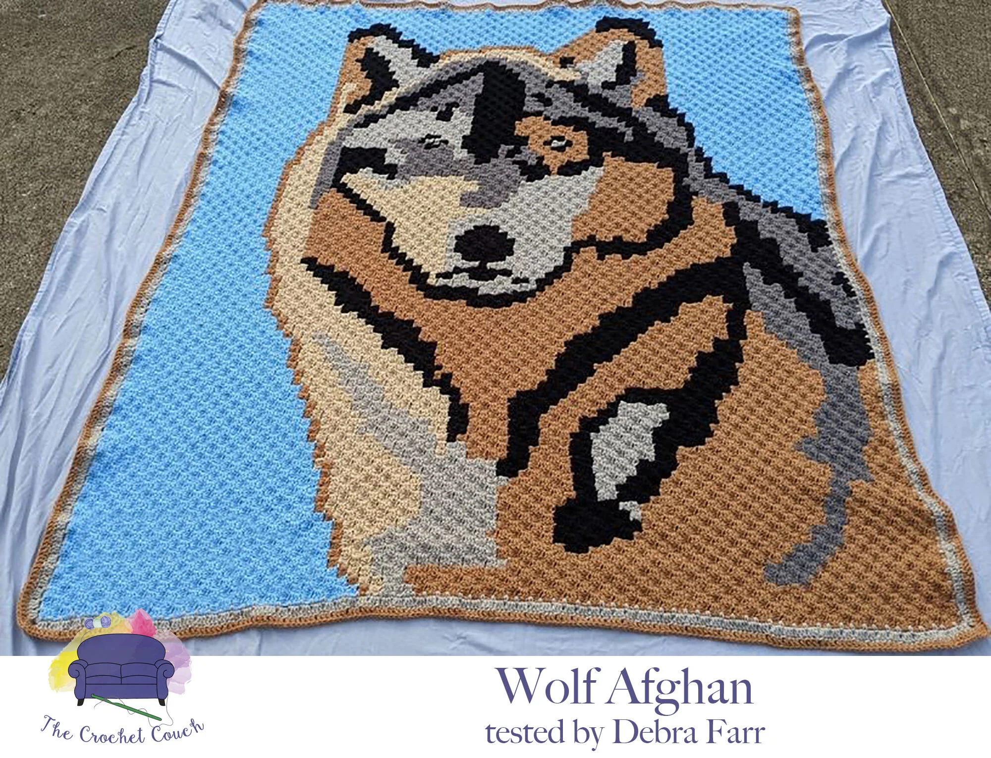 Wolf Afghan, C2C Crochet Pattern