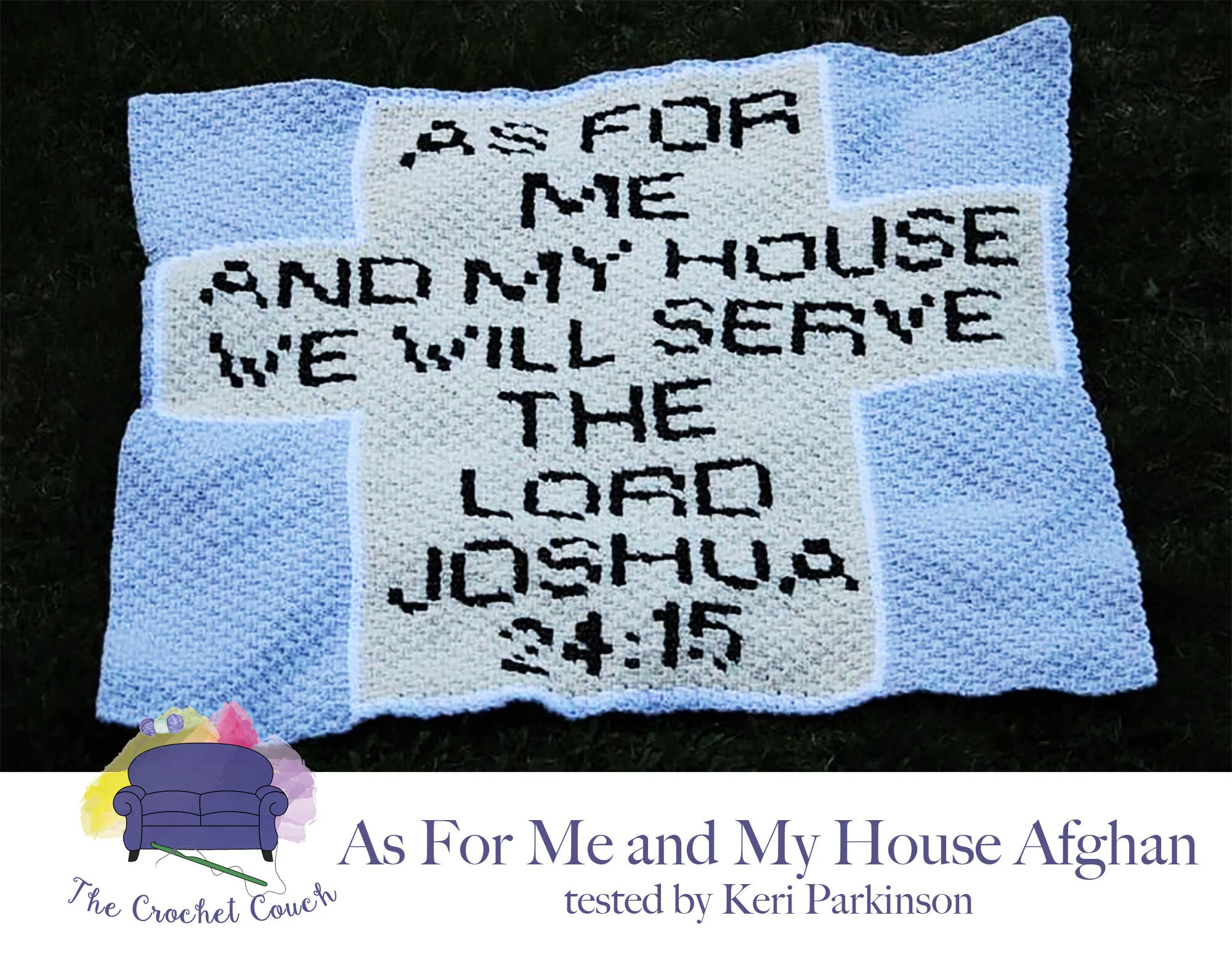 As For Me and My House Afghan, C2C Crochet Pattern