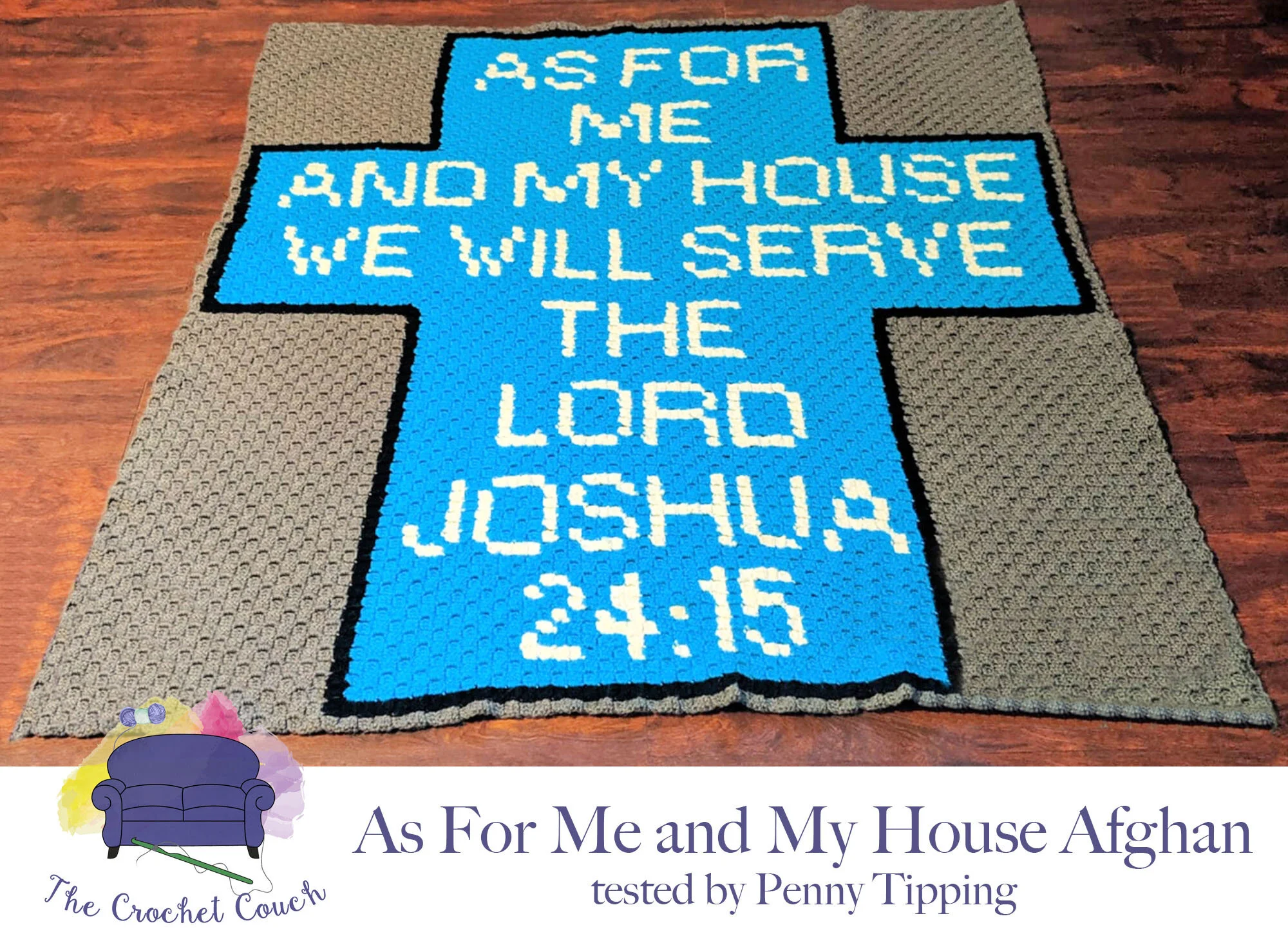 As For Me and My House Afghan, C2C Crochet Pattern