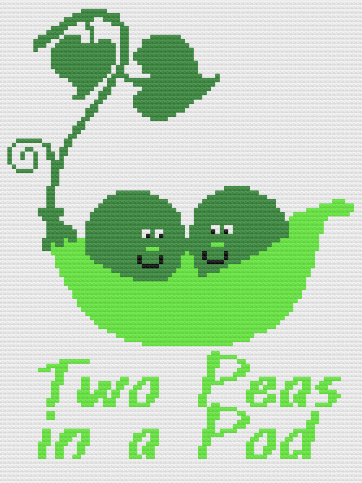 Two Peas in a Pod Twin Afghan, C2C Crochet Pattern