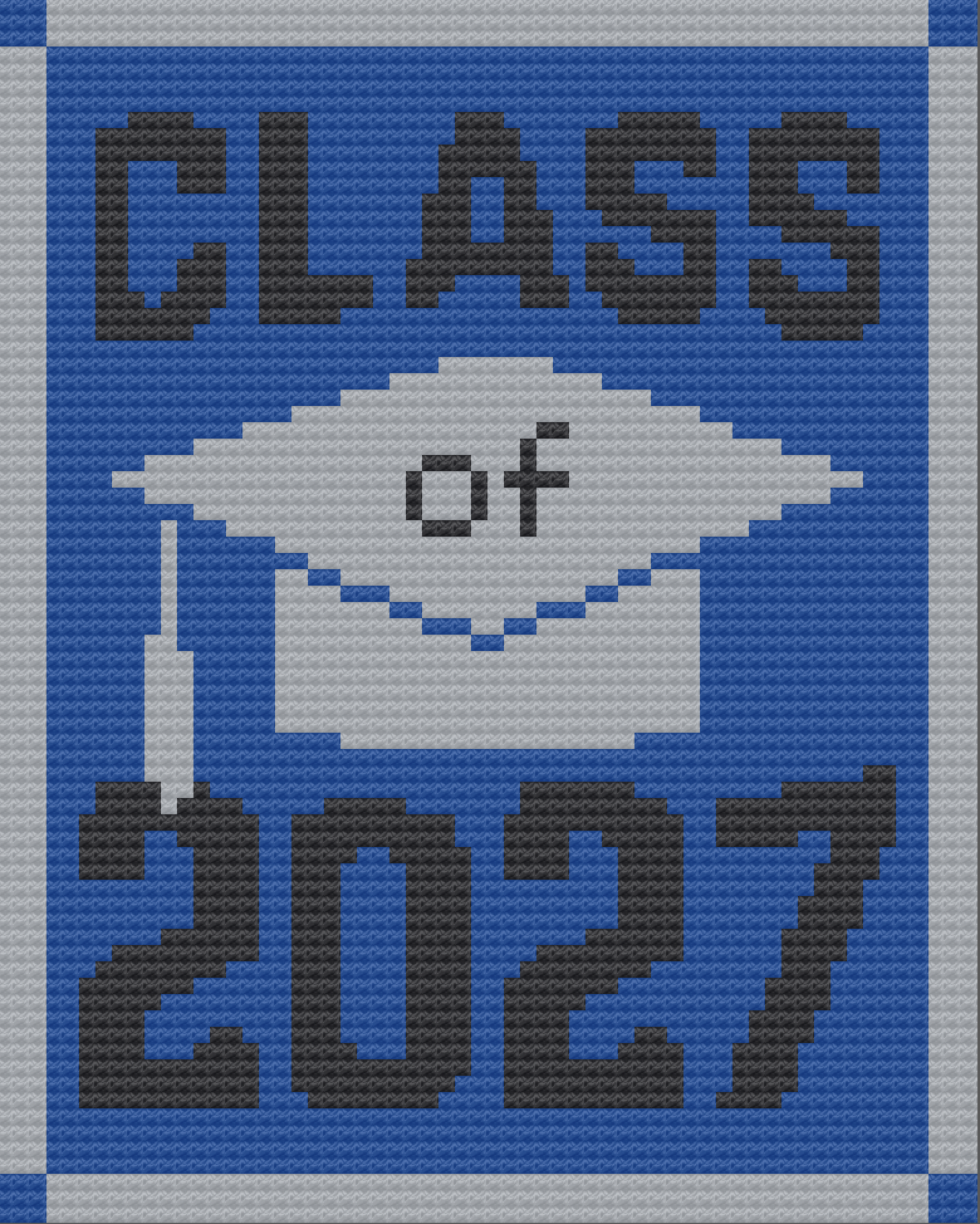 Class of 2027 Afghan, C2C Crochet Pattern