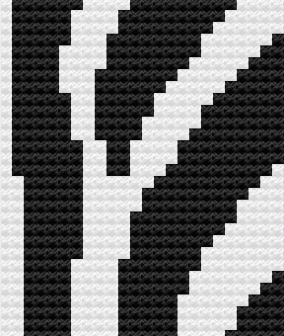 Zebra Print Pillow, C2C Crochet Pattern