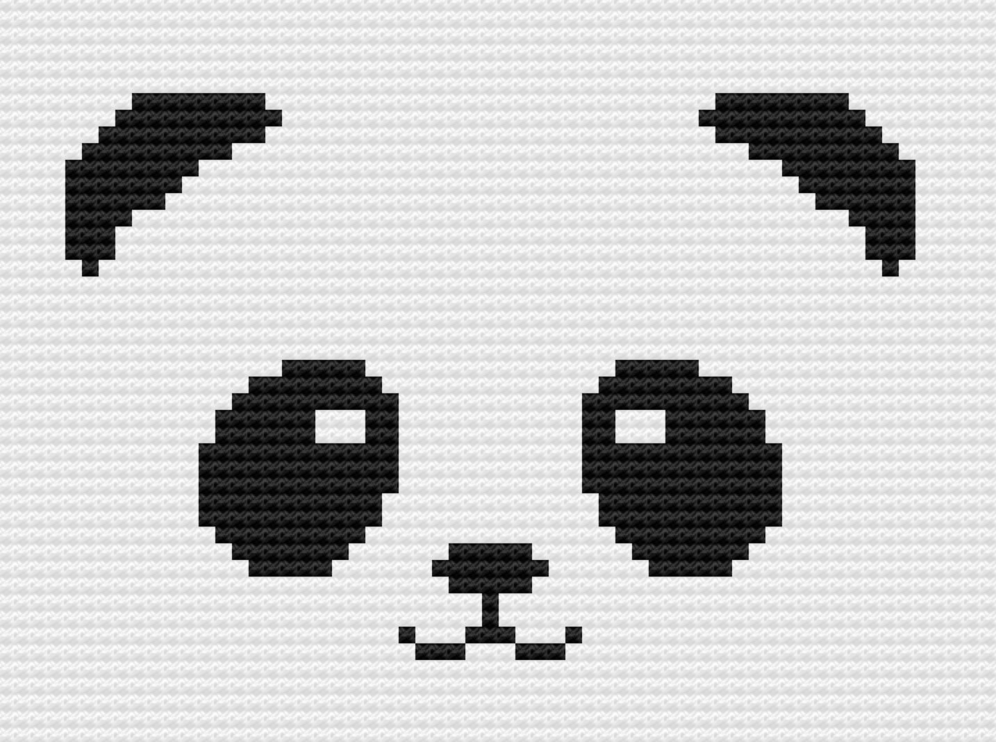 Panda Baby Closeup Afghan, C2C Crochet Pattern
