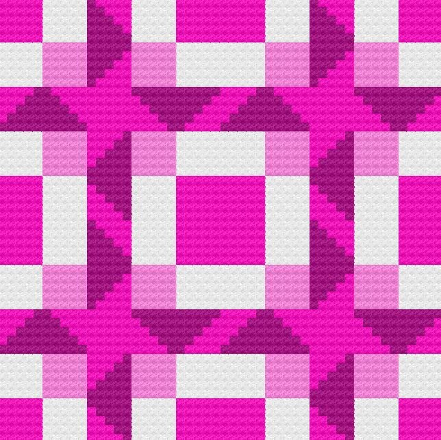 Malca Small Quilt Lapghan, C2C Crochet Pattern