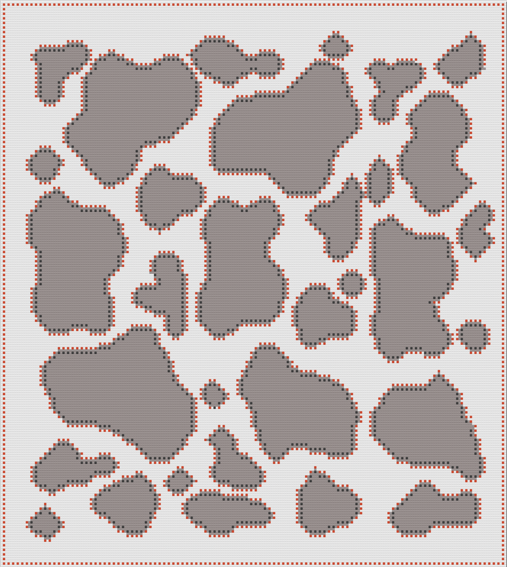 Cow Print Afghan, Bobble Crochet Pattern