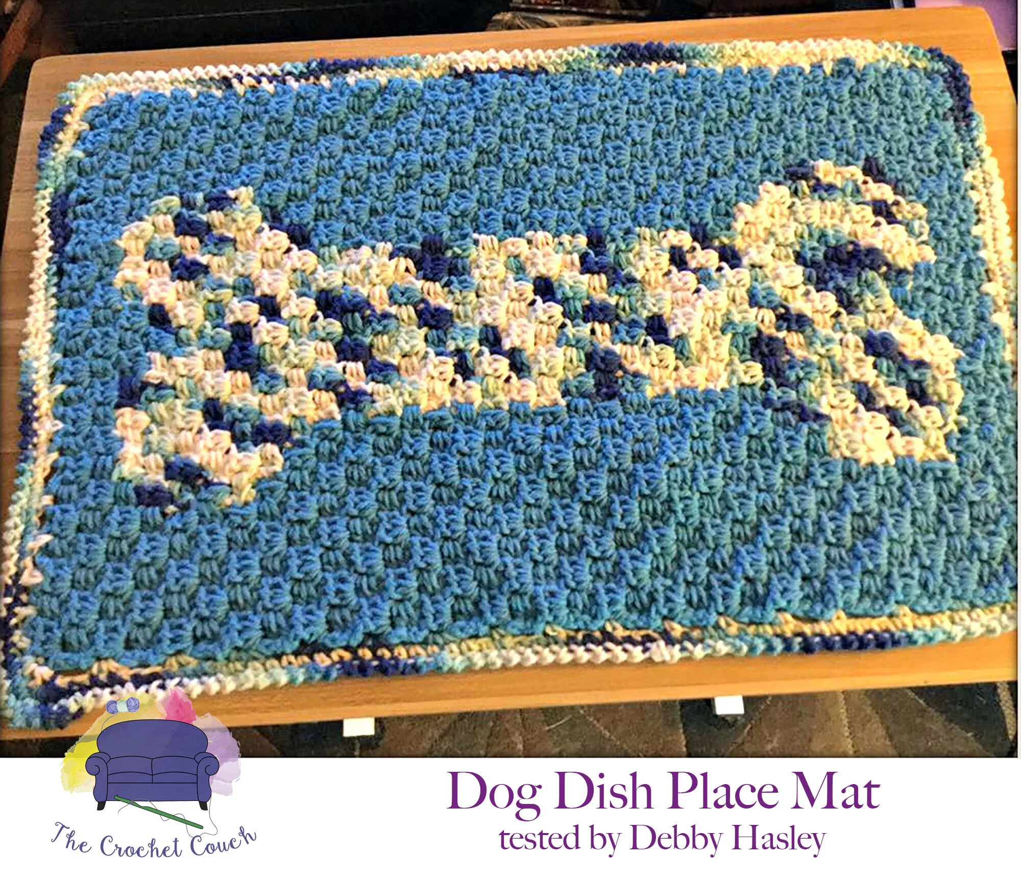 Dog Dish Mat C2C Crochet Pattern