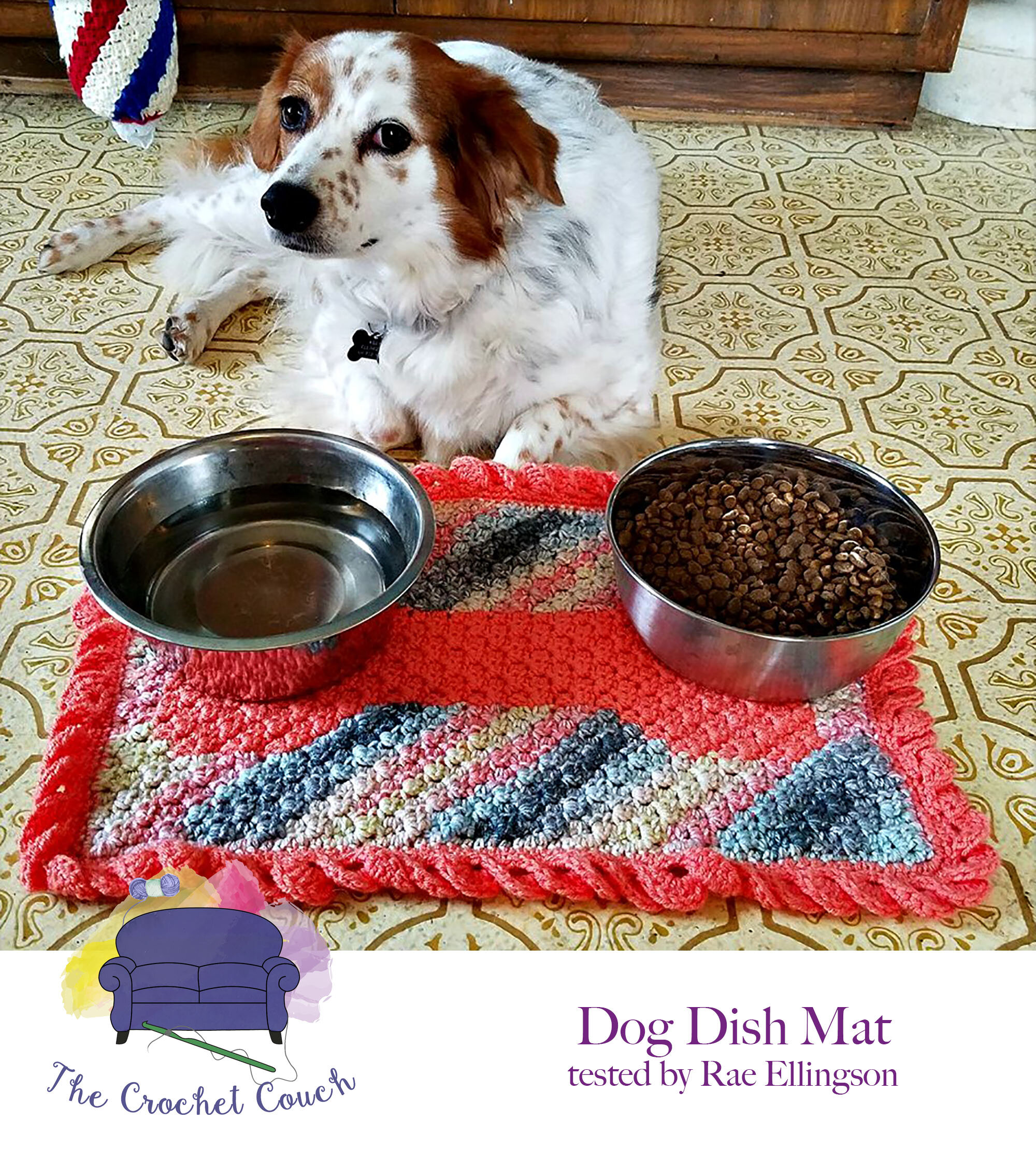 Dog Dish Mat C2C Crochet Pattern