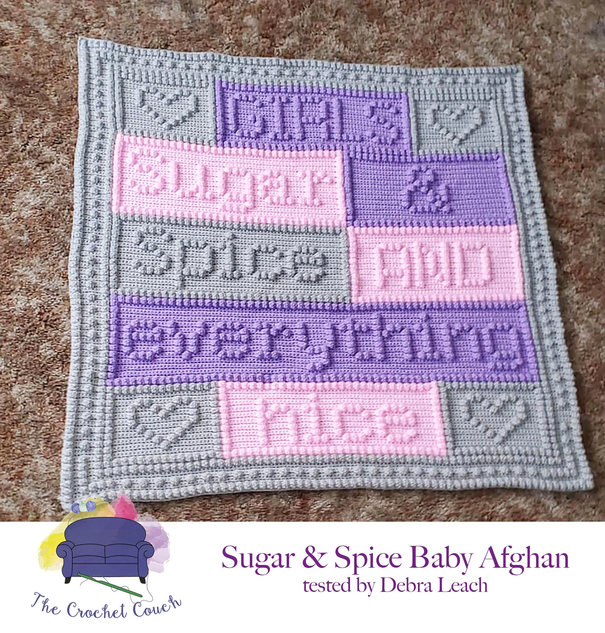 Sugar and Spice Baby Afghan, Bobble Crochet Pattern