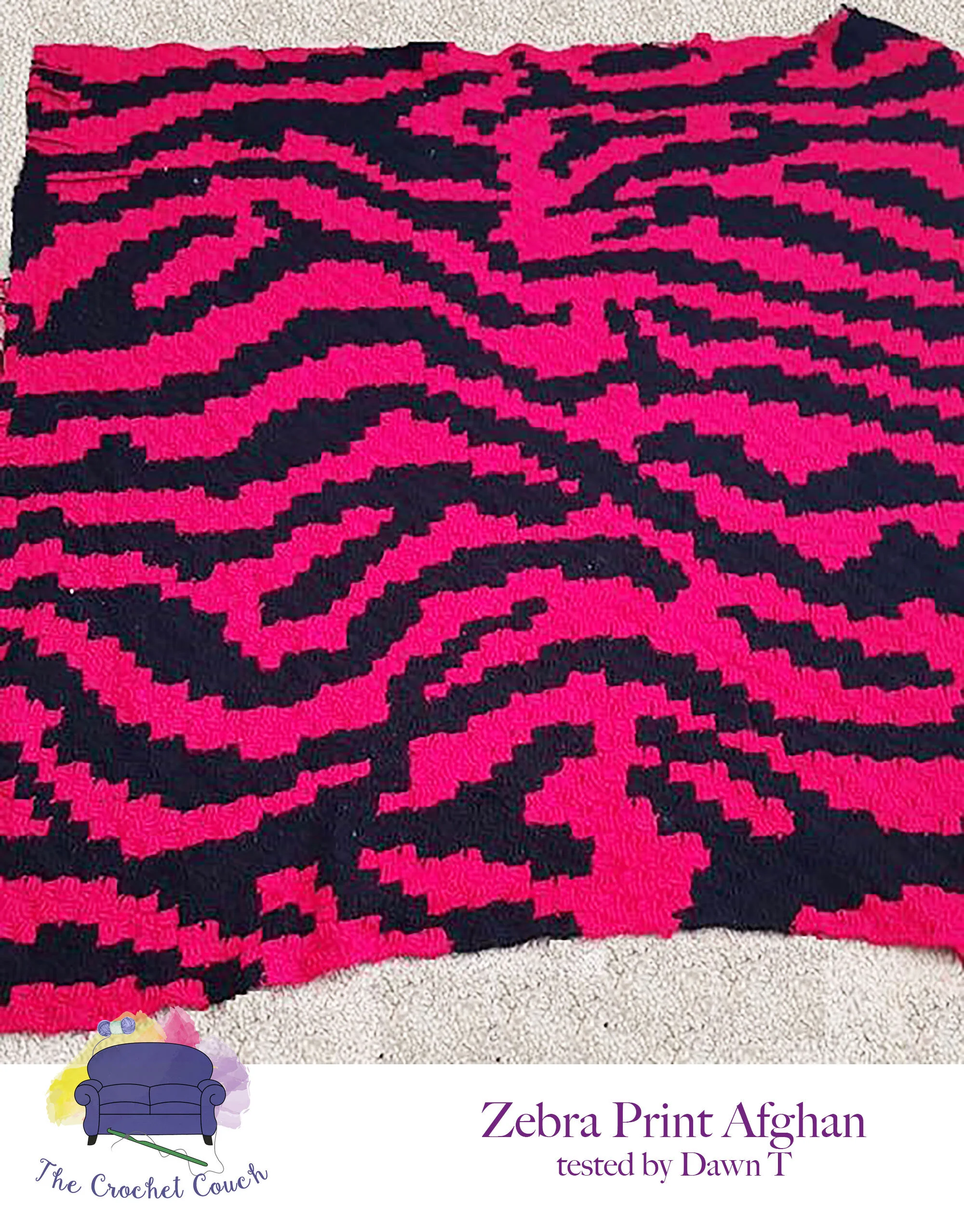 Zebra Print Afghan, C2C Graph