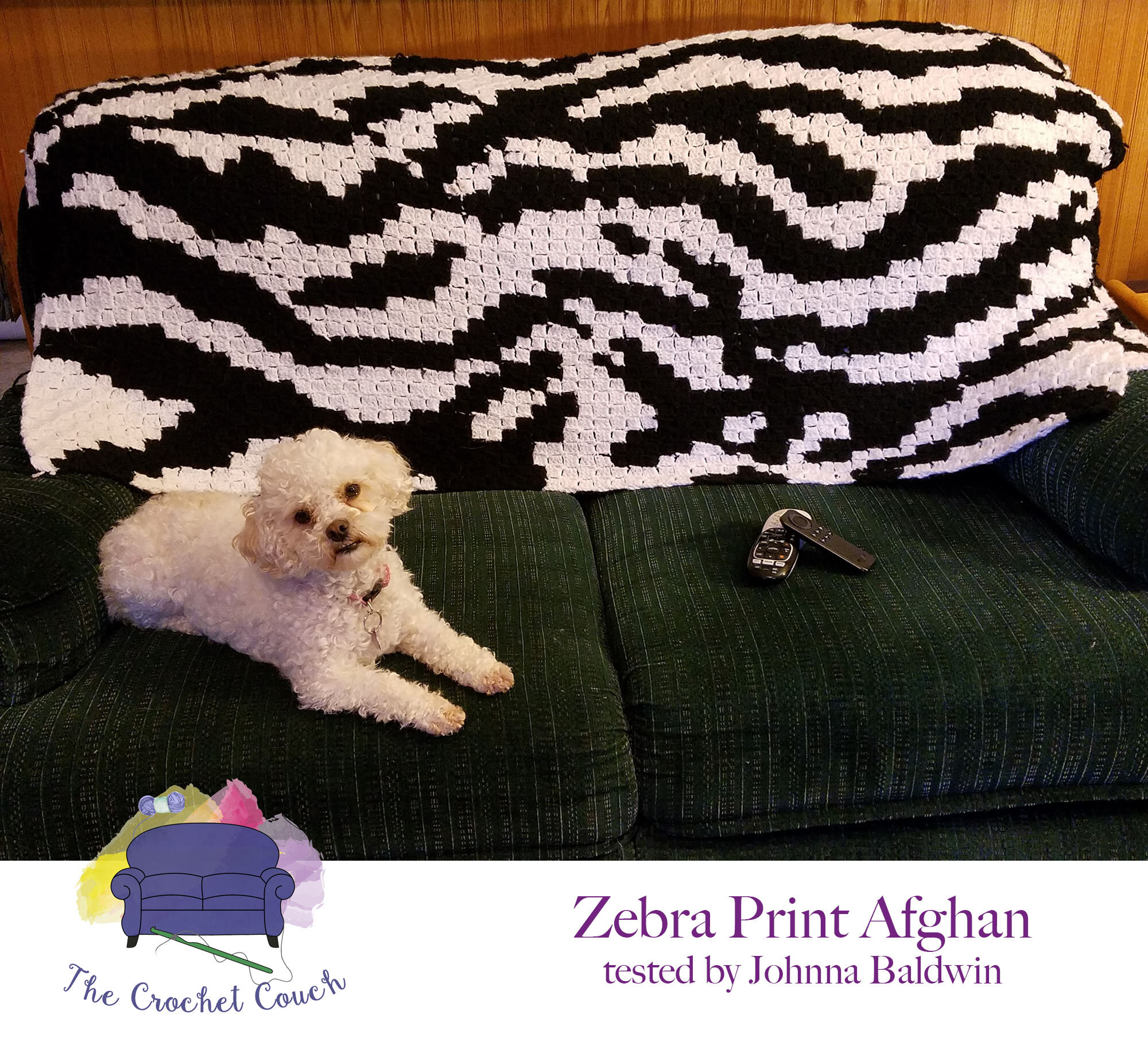 Zebra Print Afghan, C2C Graph