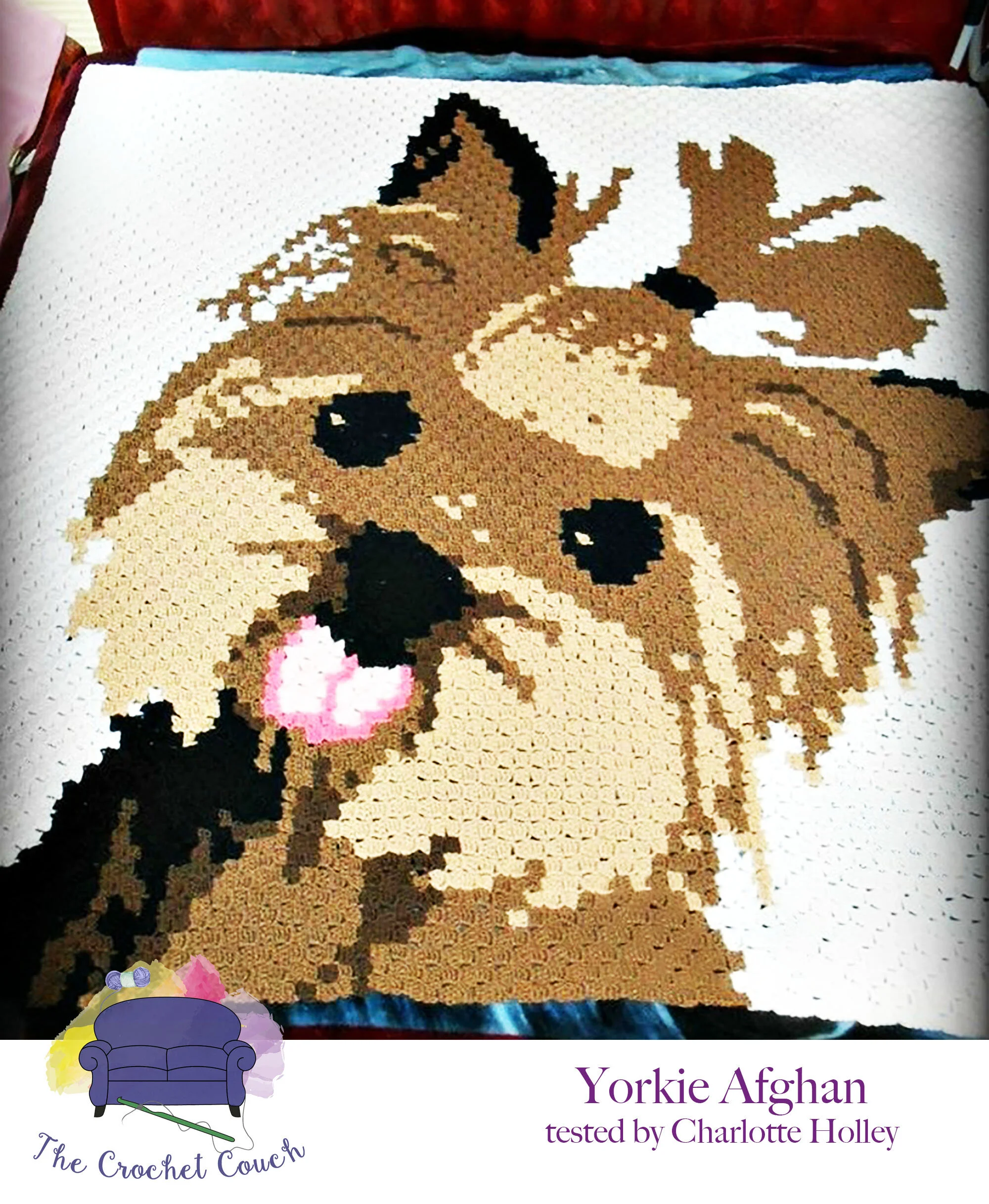 Yorkie Afghan, C2C Crochet Pattern