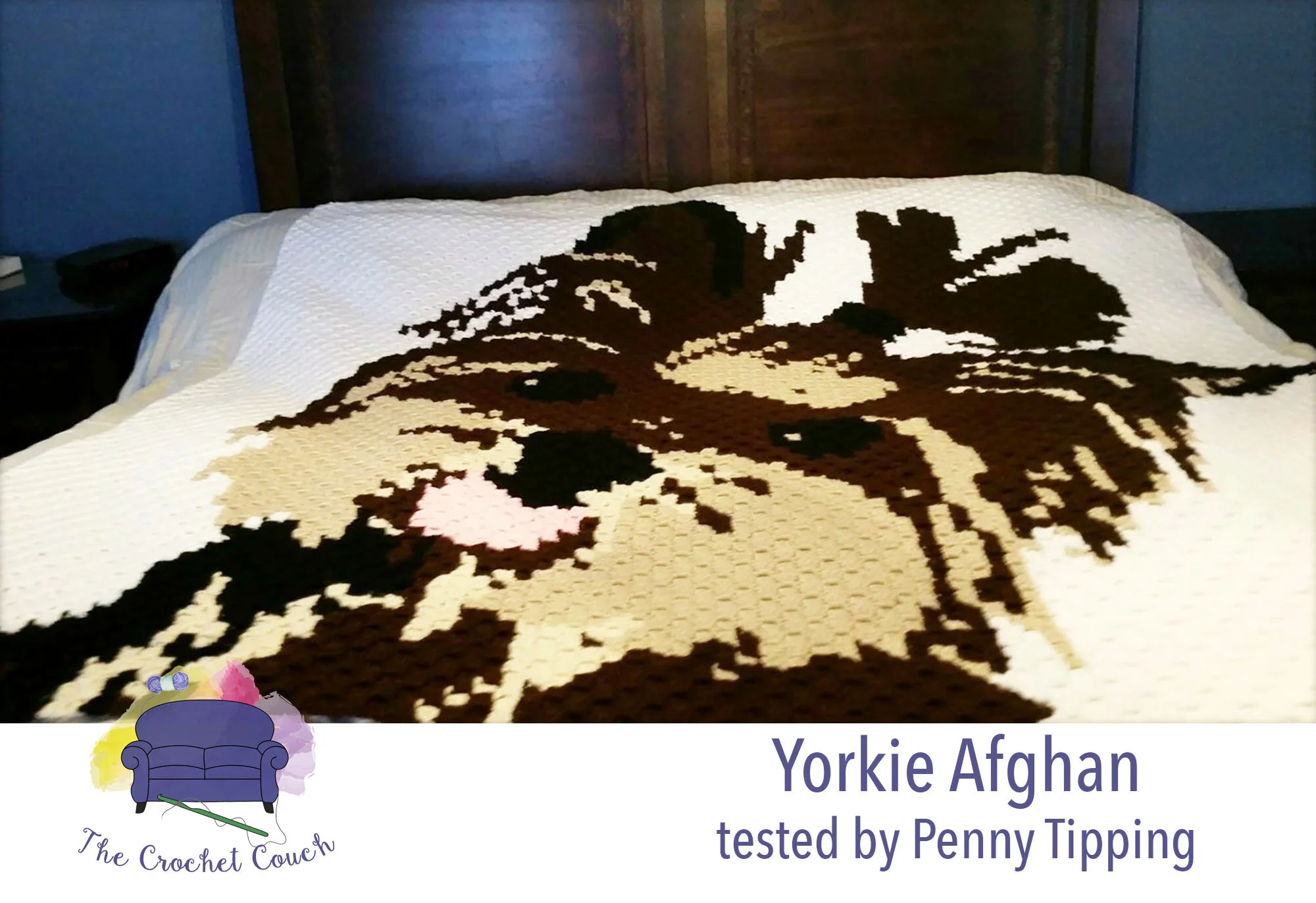 Yorkie Afghan, C2C Crochet Pattern