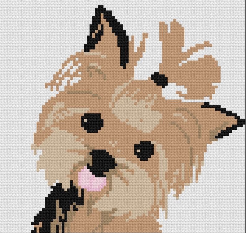 Yorkie Afghan, C2C Crochet Pattern