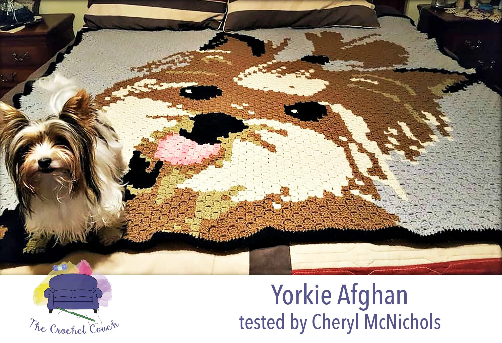 Yorkie Afghan, C2C Crochet Pattern