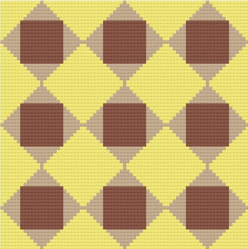 Sandra Quilt Afghan, C2C Crochet Pattern