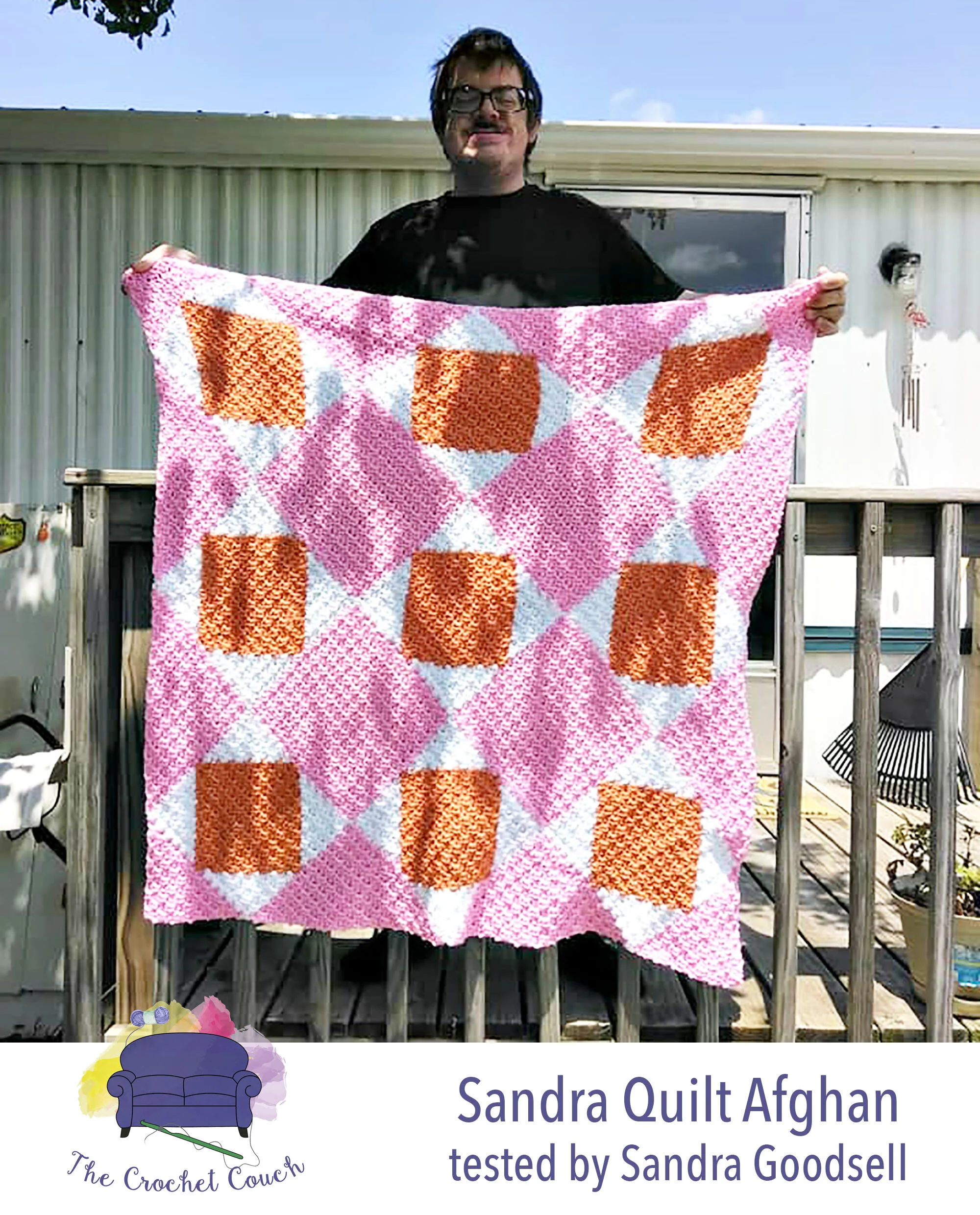 Sandra Quilt Afghan, C2C Crochet Pattern