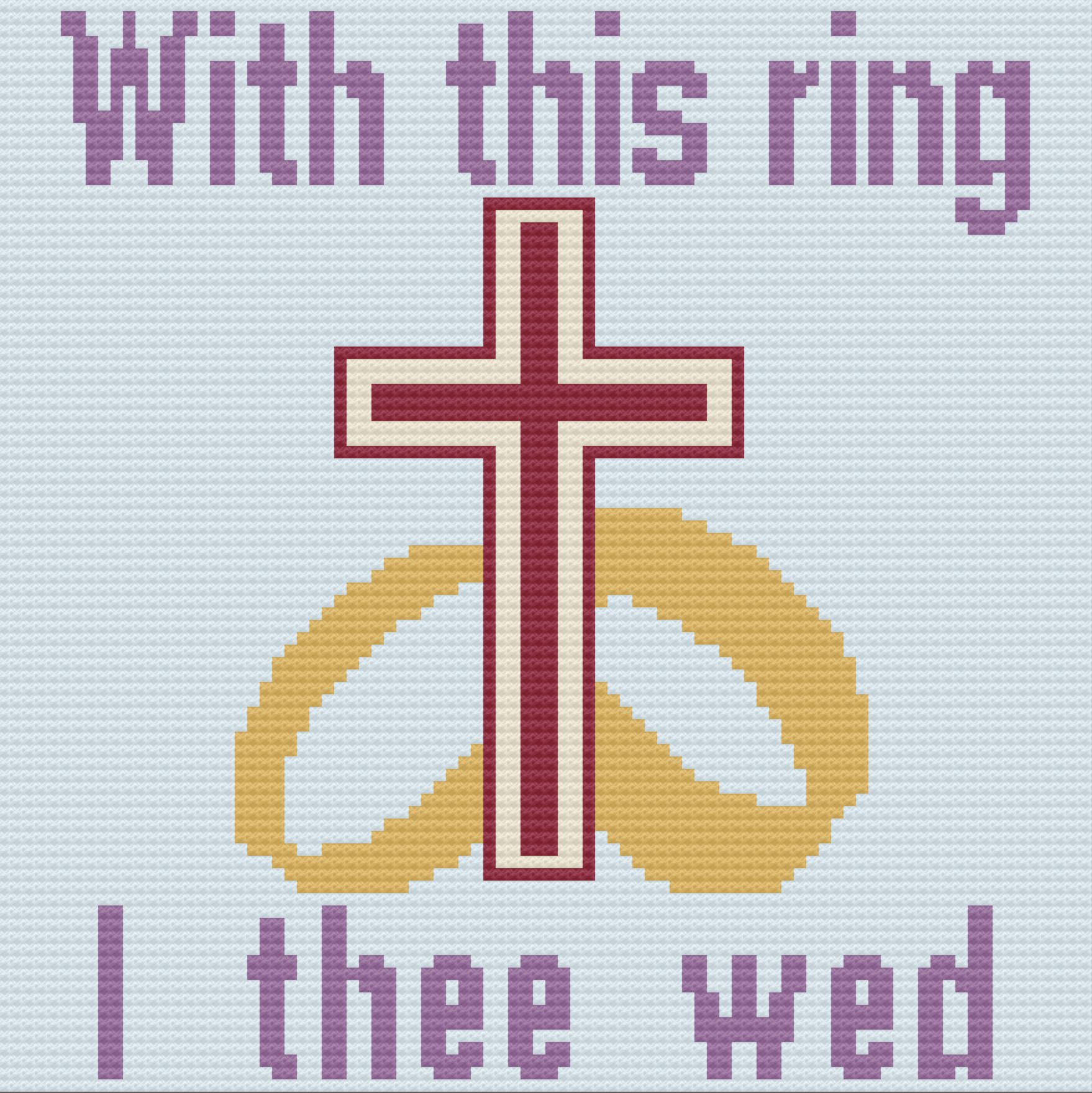 With This Ring Afghan, C2C Crochet Pattern