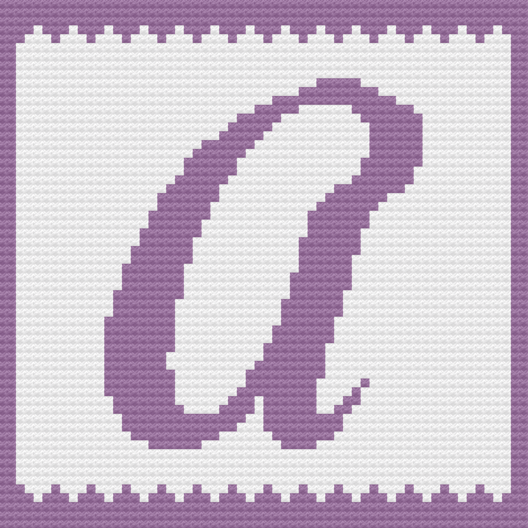 Letter A Swirly Kids Afghan, C2C Crochet Pattern