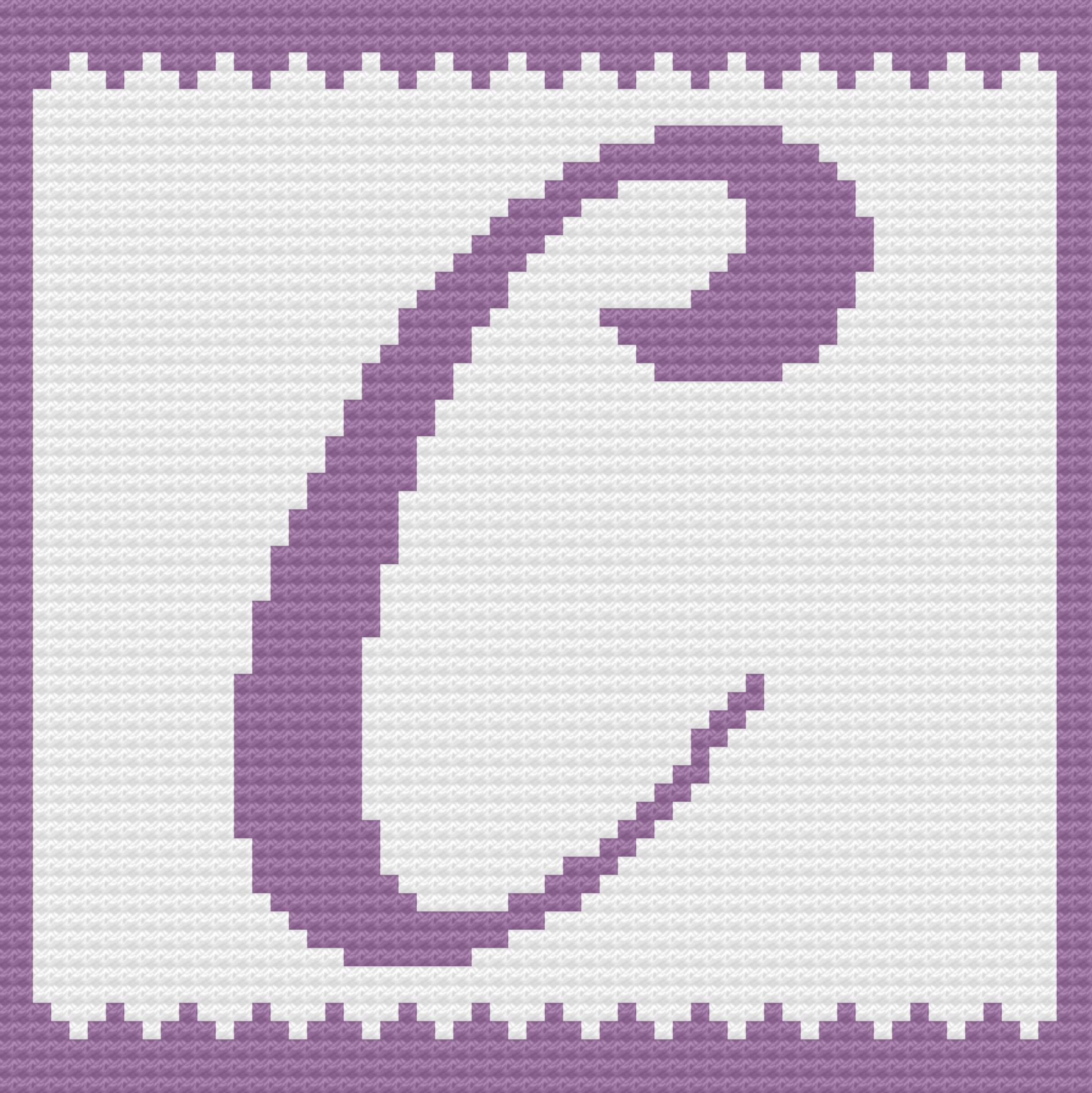 Letter C Swirly Kids Afghan, C2C Crochet Pattern