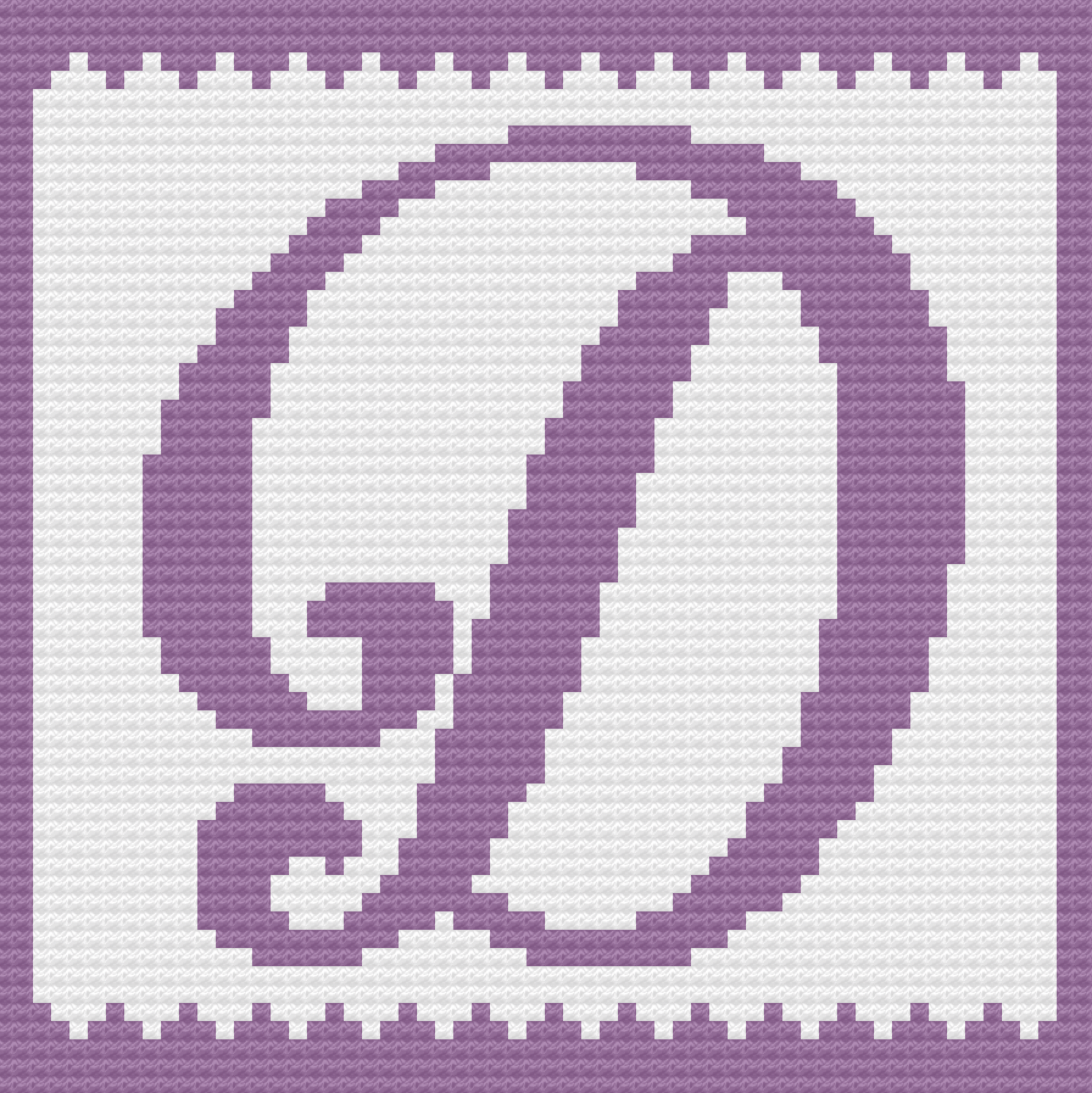 Letter D Swirly Kids Afghan, C2C Crochet Pattern