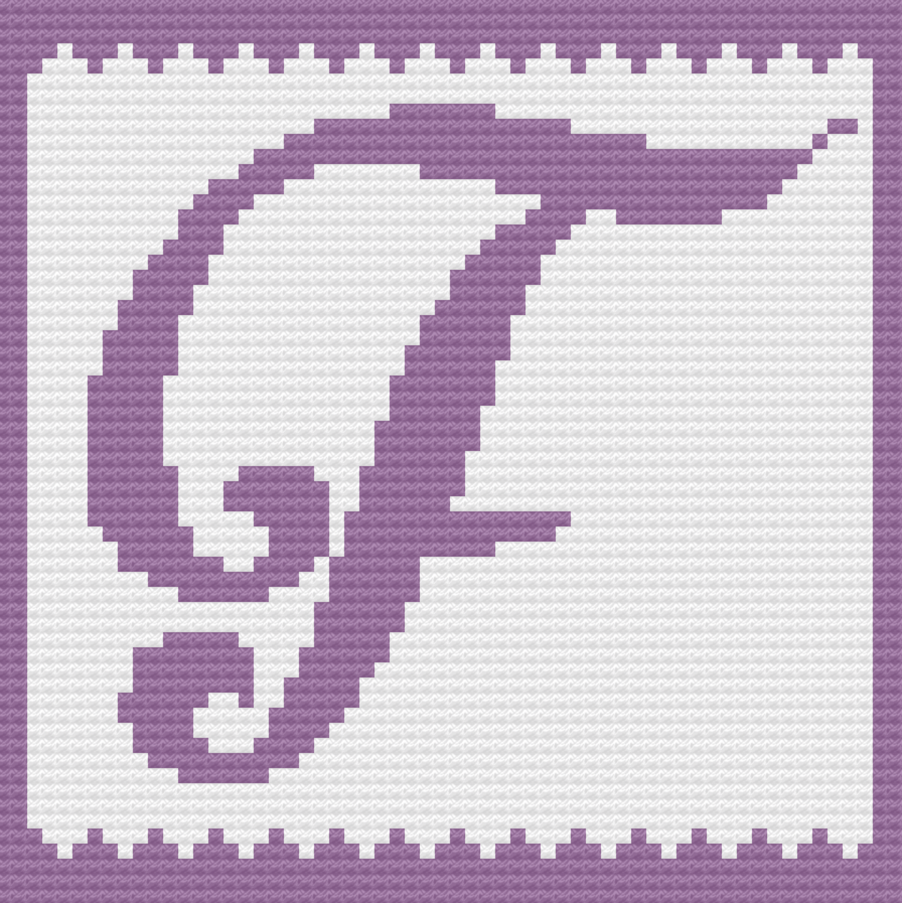 Letter F Swirly Kids Afghan, C2C Crochet Pattern