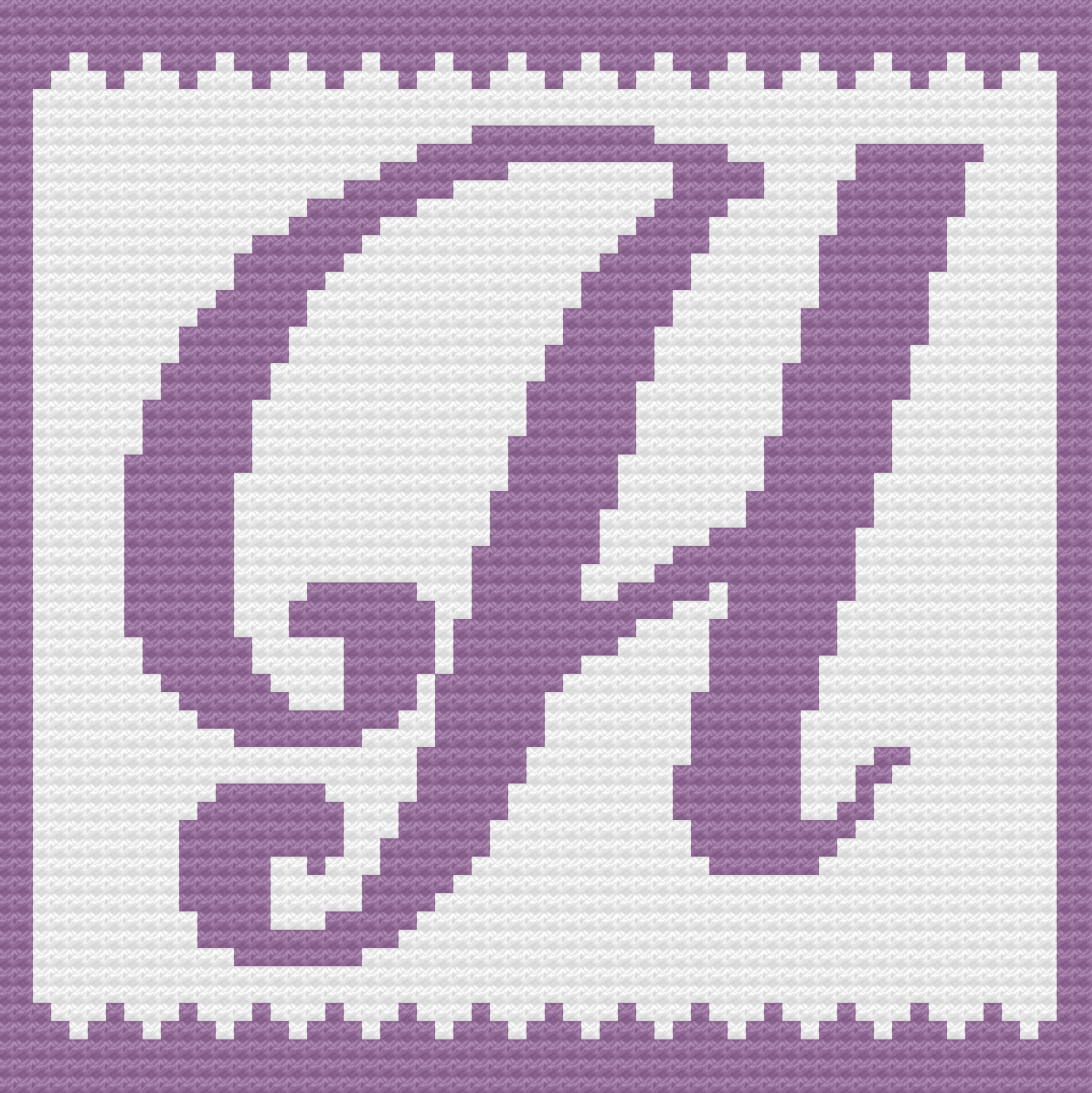 Letter H Swirly Kids Afghan, C2C Crochet Pattern