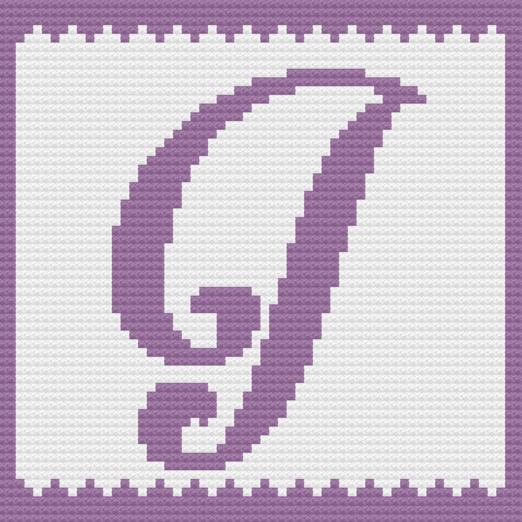 Letter I Swirly Kids Afghan, C2C Crochet Pattern