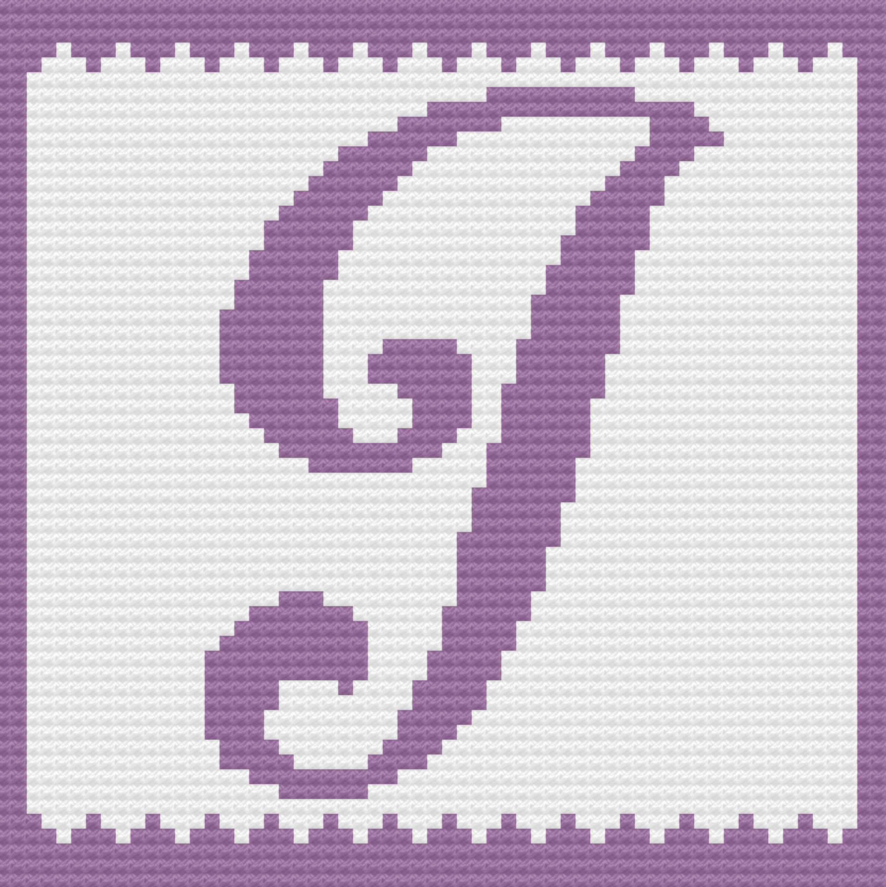 Letter J Swirly Kids Afghan, C2C Crochet Pattern
